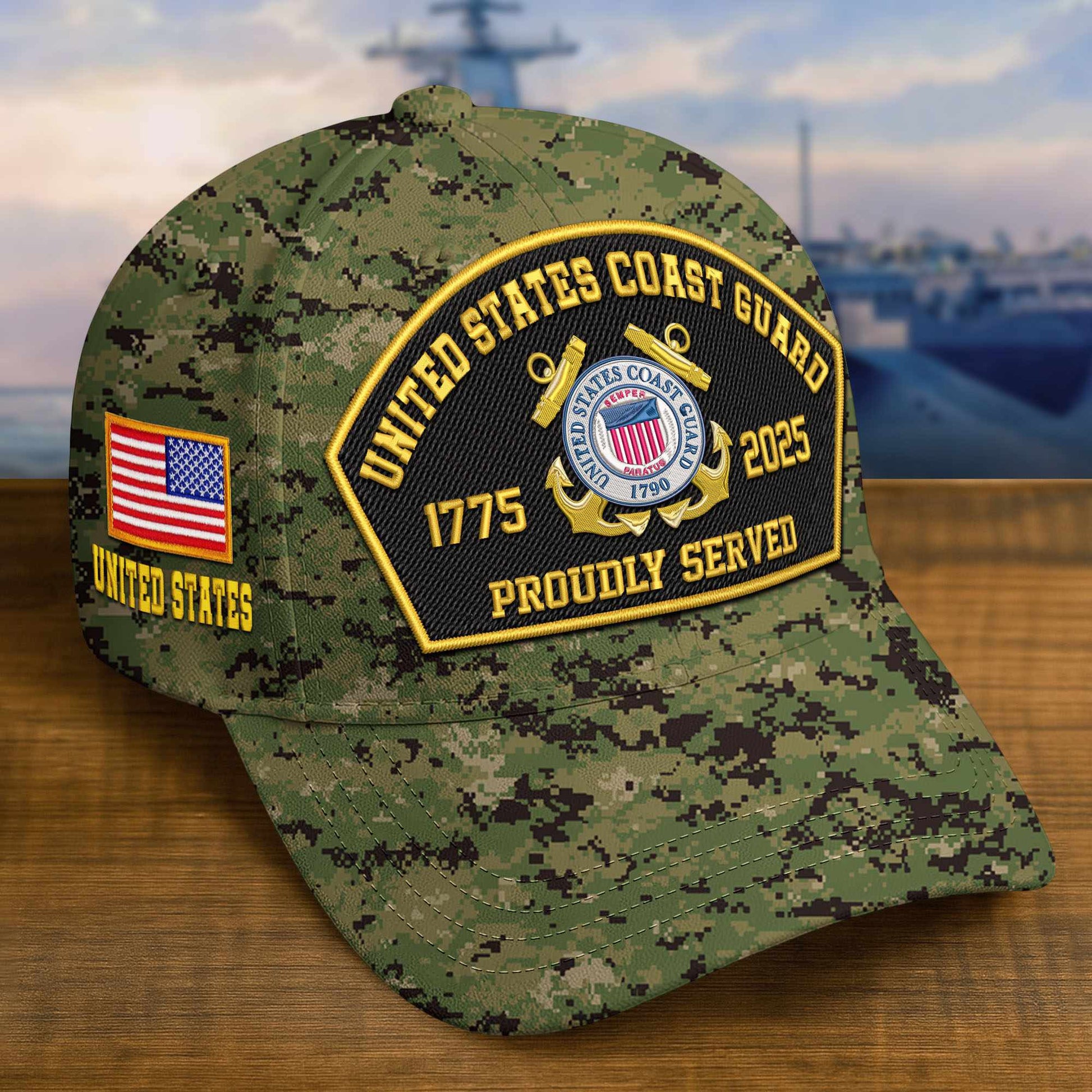 Premium Custom USCG Embroidered Hat VPVC309109, Gifts For Coast Guard Veteran, Gifts On Father's Day, Veterans Day.