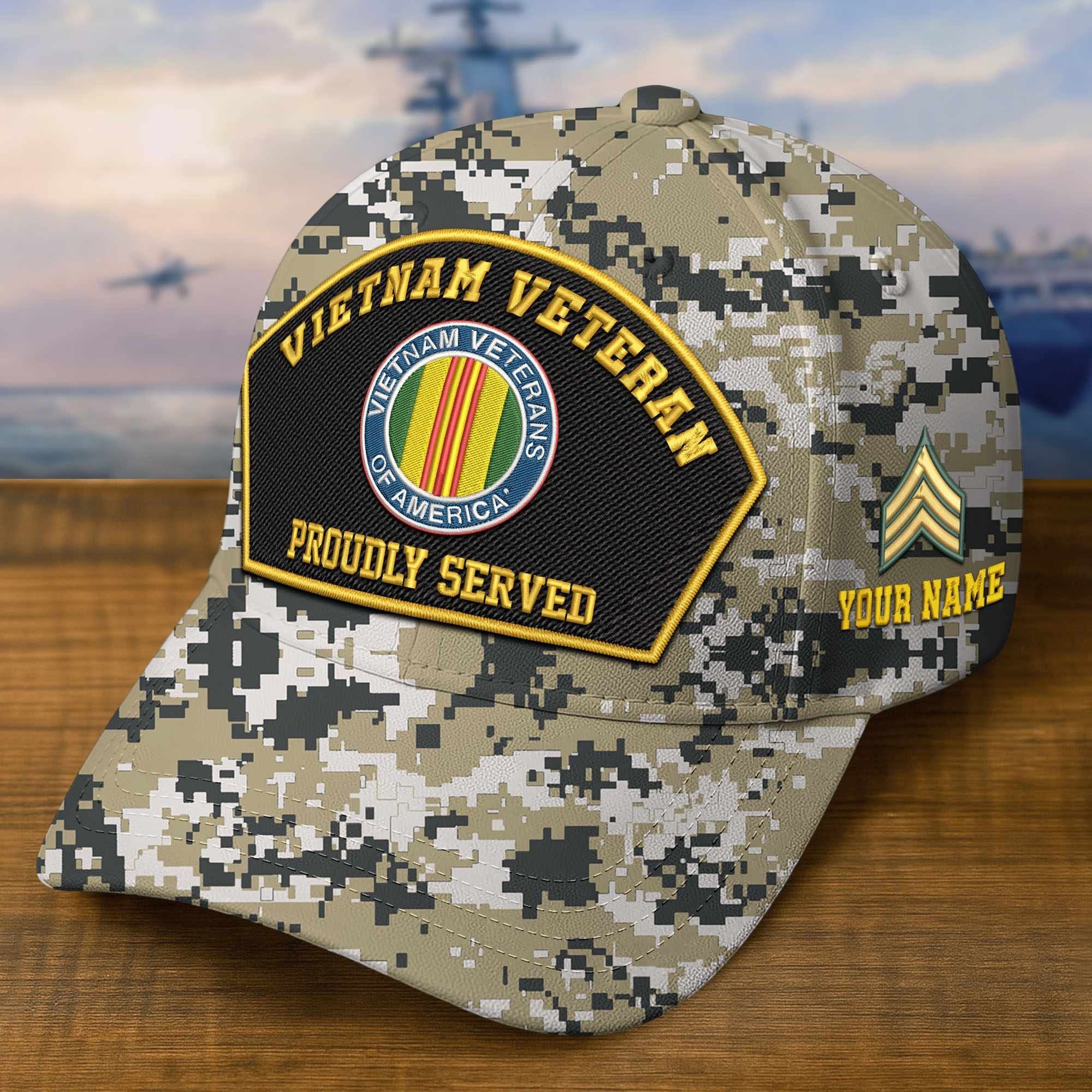 Premium Custom Vietnam Veteran Embroidered Hat VPVC309111, Gifts For Vietnam Veteran, Gifts On Father's Day, Veterans Day.
