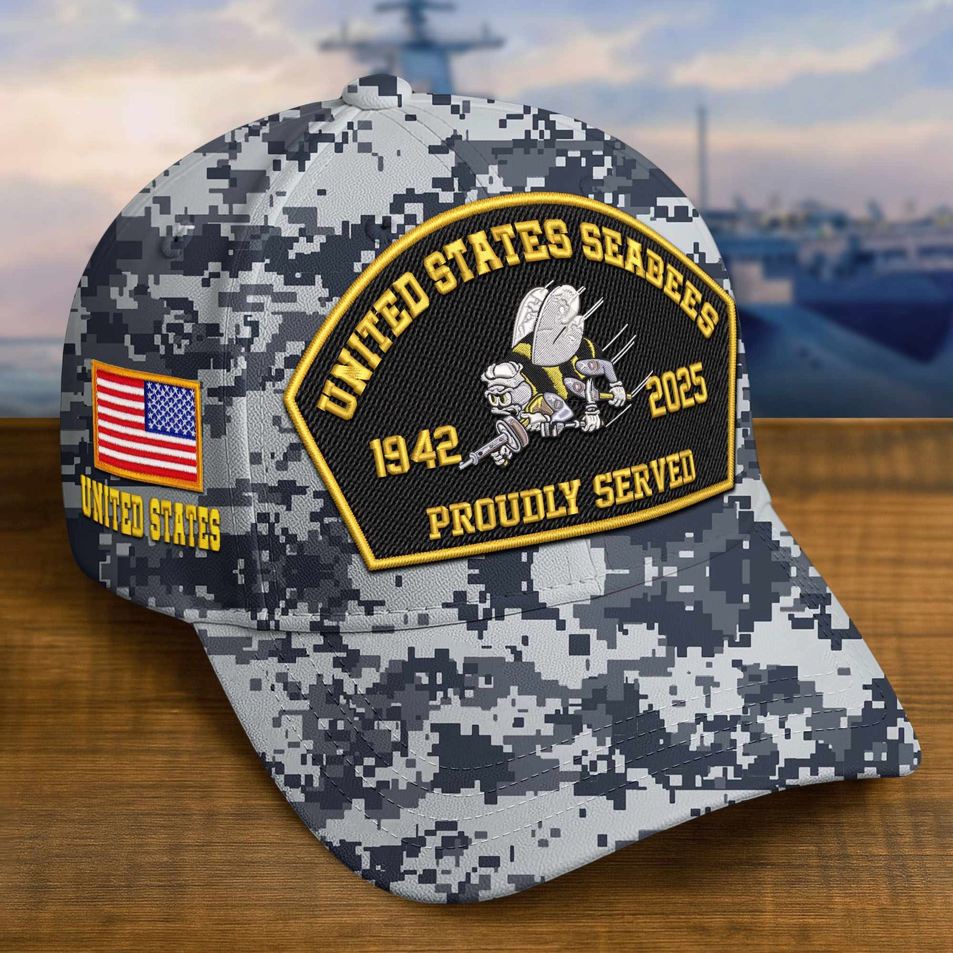 Premium Custom US Seabees Embroidered Hat VPVC309113, Gifts For Seabees Veteran, Gifts On Father's Day, Veterans Day.