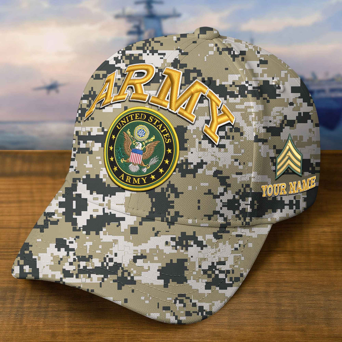 Premium US Army Embroidered Hat VPVC309201, Custom Name & Rank, Gifts For Army Veteran, Gifts On Father's Day, Veterans Day.