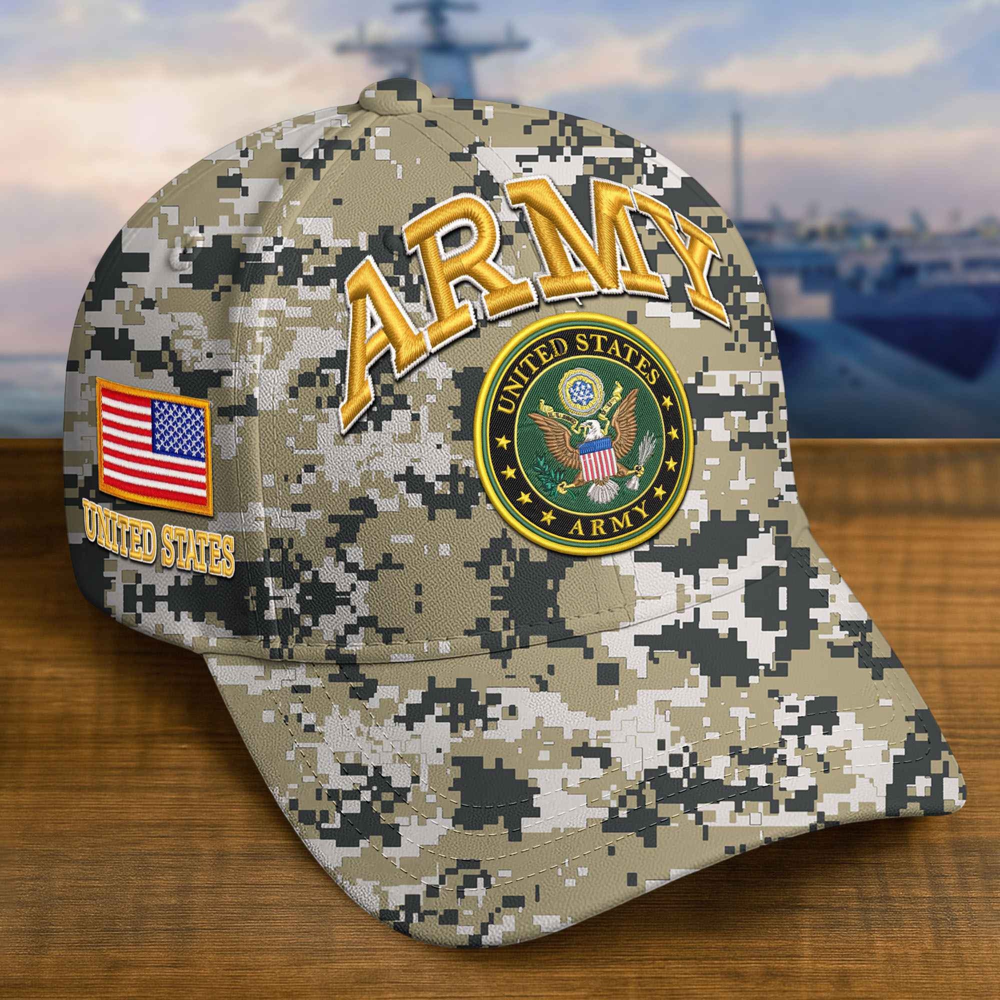 Premium US Army Embroidered Hat VPVC309201, Custom Name & Rank, Gifts For Army Veteran, Gifts On Father's Day, Veterans Day.