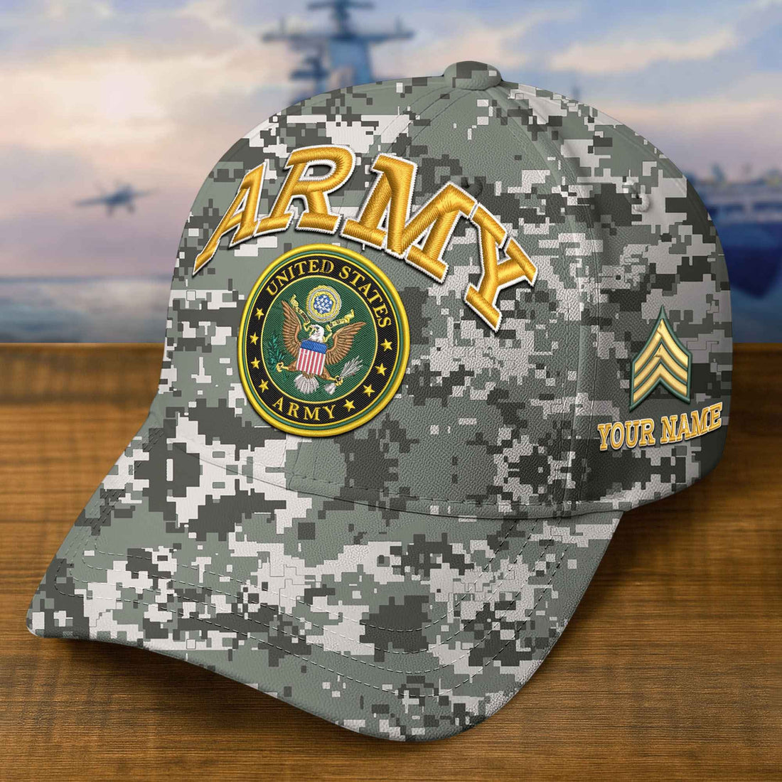 Premium US Army Embroidered Hat VPVC309202, Custom Name & Rank, Gifts For Army Veteran, Gifts On Father's Day, Veterans Day.
