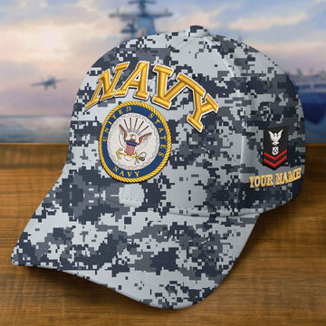 Premium Custom US Navy Embroidered Hat VPVC309204, Gifts For Navy Veteran, Gifts On Father's Day, Veterans Day.