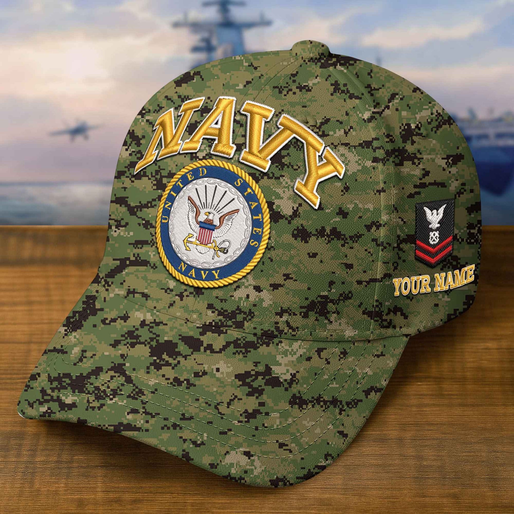 Premium Custom US Navy Embroidered Hat VPVC309205, Gifts For Navy Veteran, Gifts On Father's Day, Veterans Day.