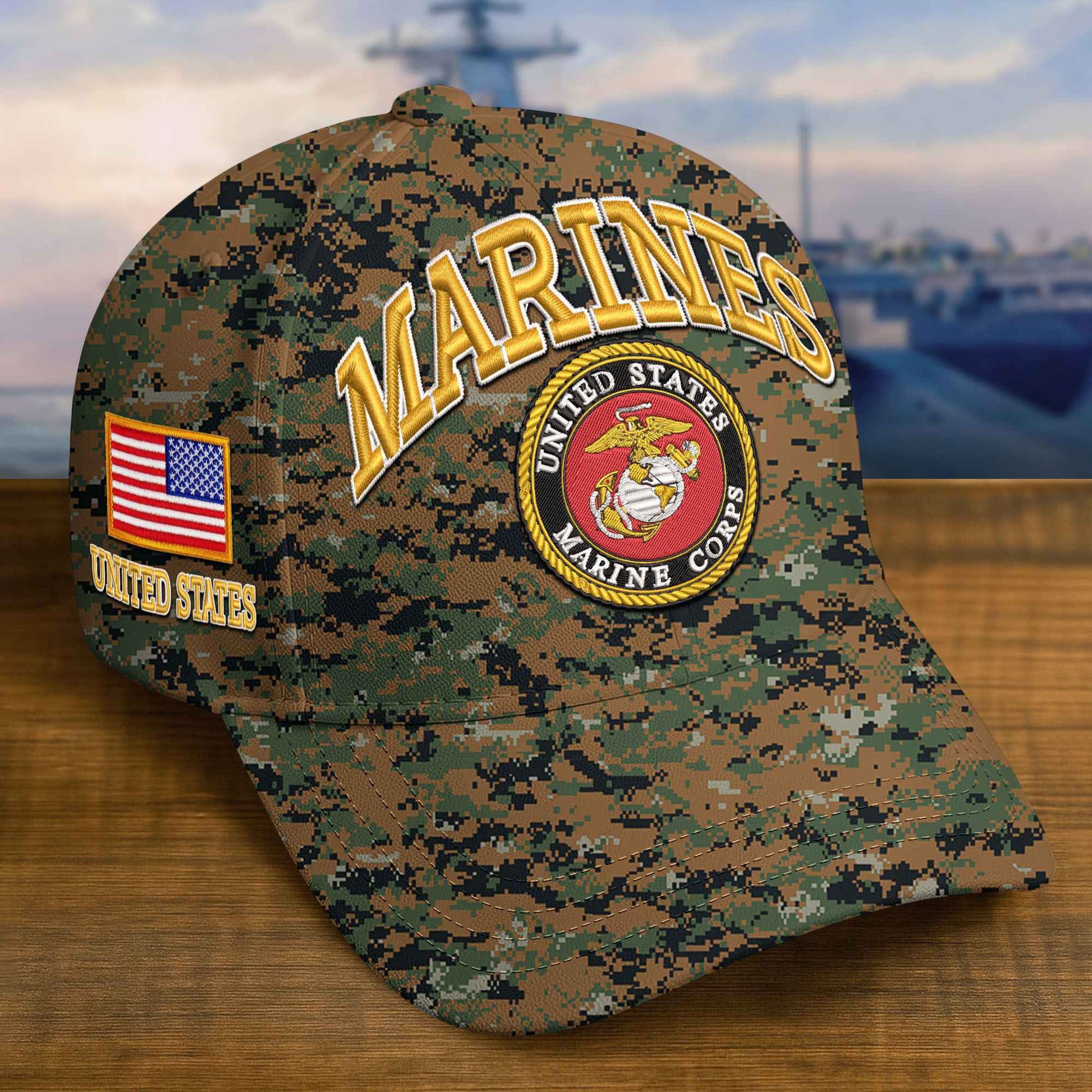 Premium Custom USMC Embroidered Hat VPVC309206, Gifts For Marine Veteran, Gifts On Father's Day, Veterans Day.