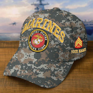 Premium Custom USMC Embroidered Hat VPVC309207, Gifts For Marine Veteran, Gifts On Father's Day, Veterans Day.