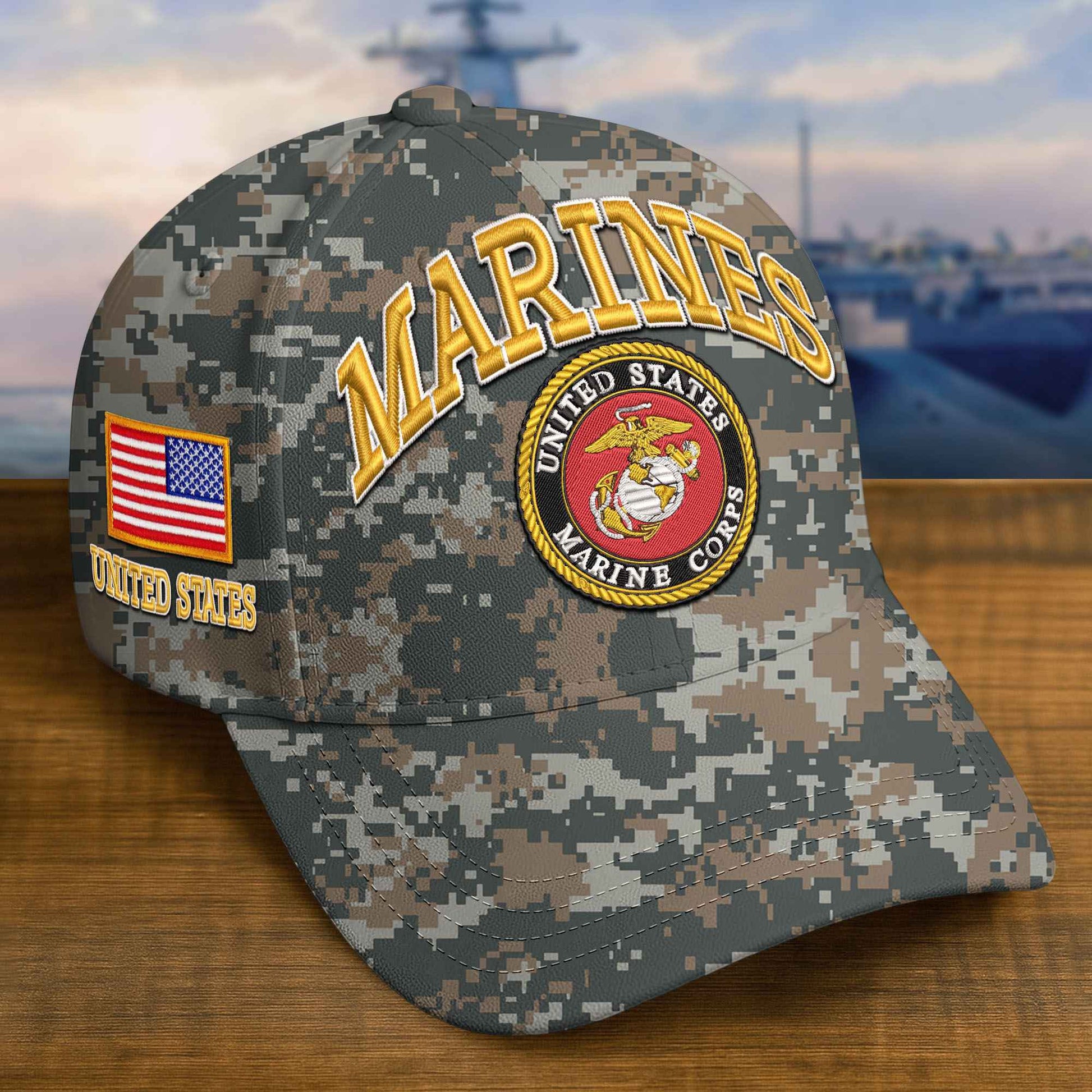 Premium Custom USMC Embroidered Hat VPVC309207, Gifts For Marine Veteran, Gifts On Father's Day, Veterans Day.