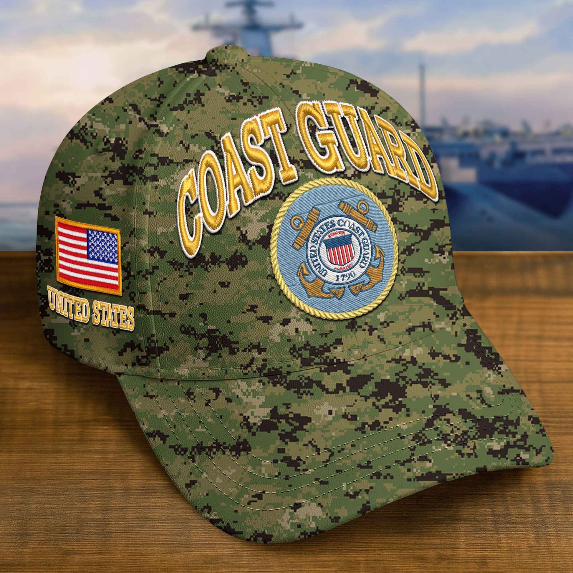 Premium Custom USCG Embroidered Hat VPVC309209, Gifts For Coast Guard Veteran, Gifts On Father's Day, Veterans Day.