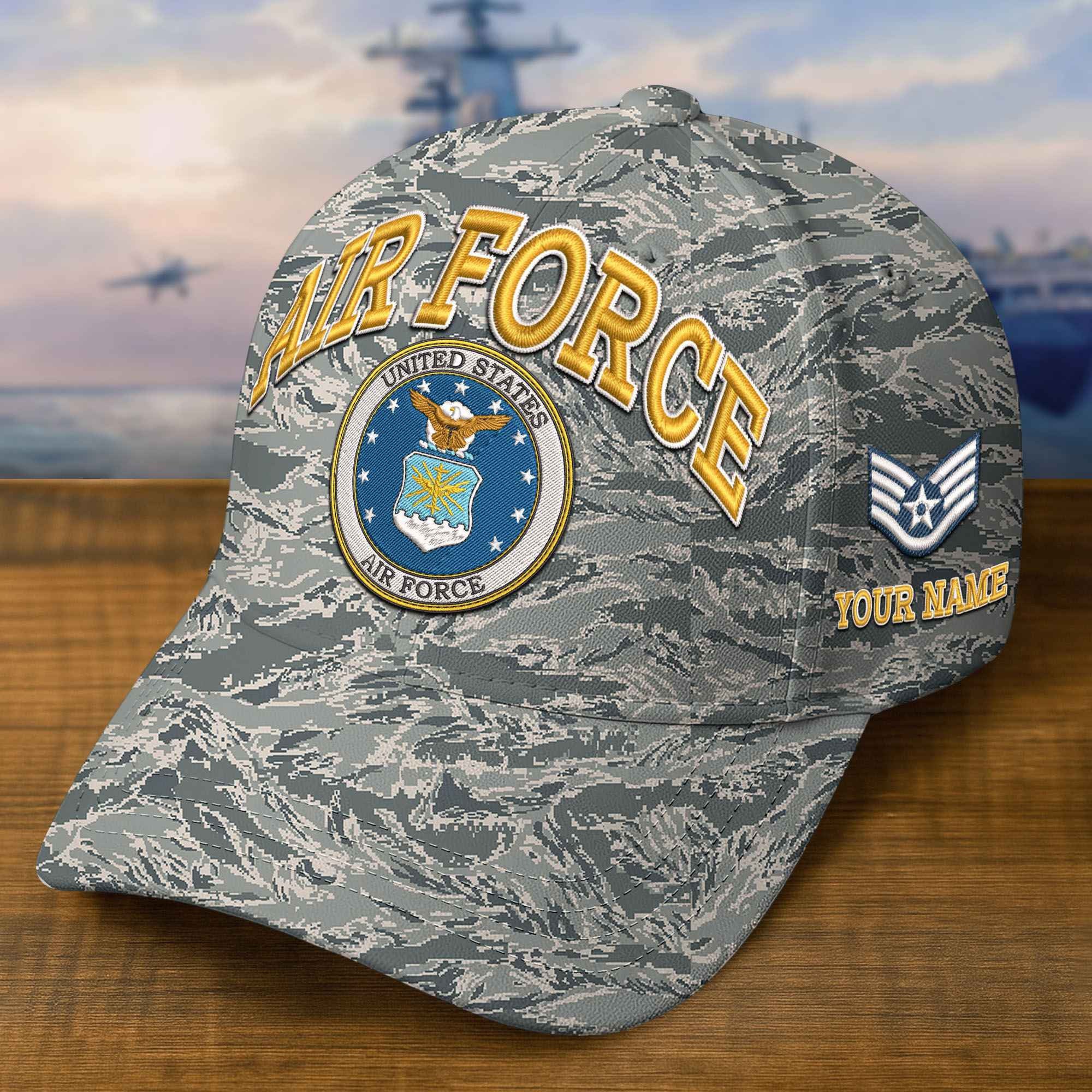Premium Custom USAF Embroidered Hat VPVC309208, Gifts For Air Force Veteran, Gifts On Father's Day, Veterans Day.