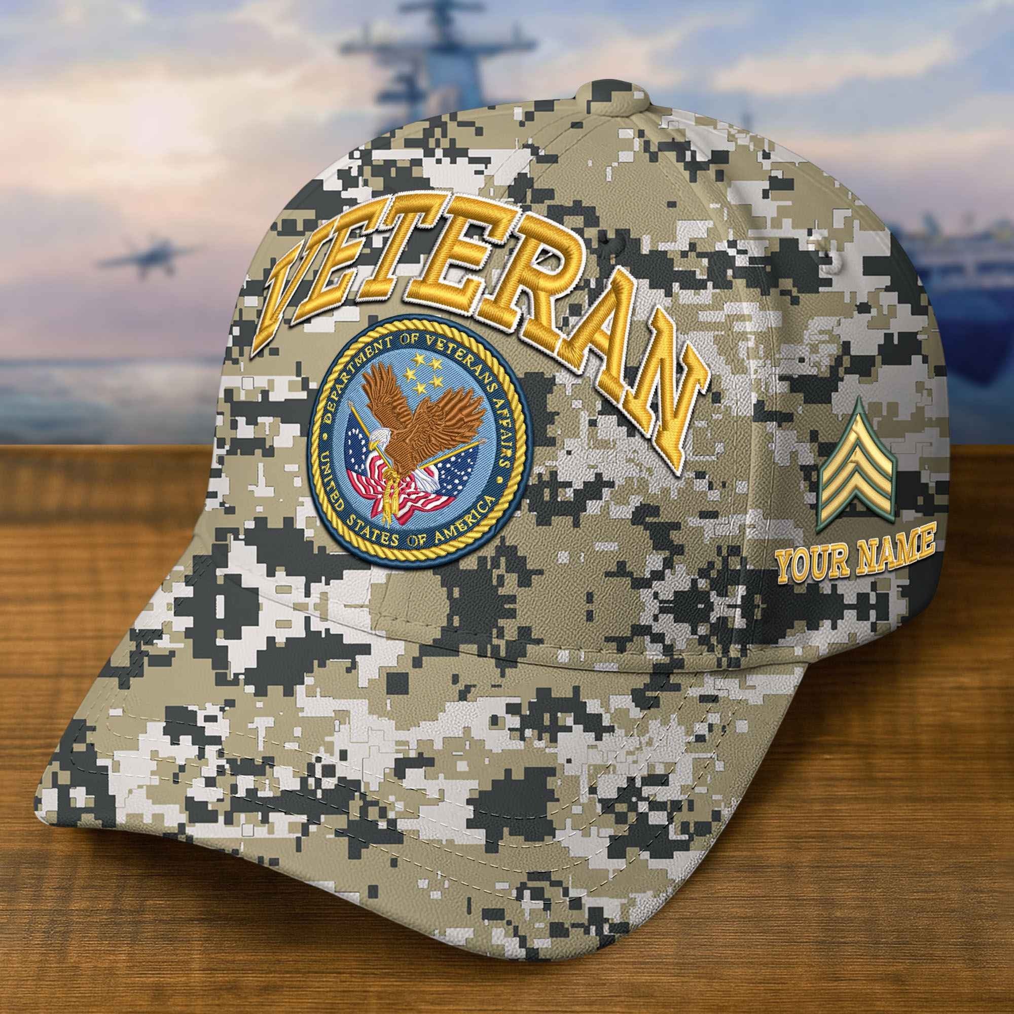 Premium Custom US Veteran Embroidered Hat VPVC309210, Gifts For US Veteran, Gifts On Father's Day, Veterans Day.
