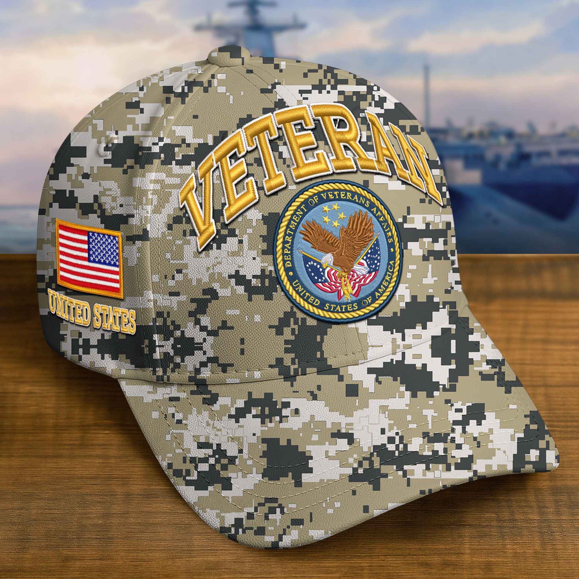 Premium Custom US Veteran Embroidered Hat VPVC309210, Gifts For US Veteran, Gifts On Father's Day, Veterans Day.
