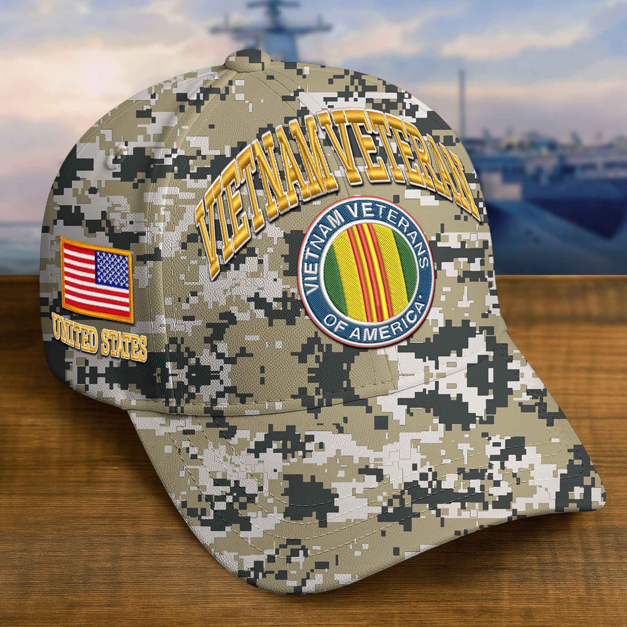Premium Custom Vietnam Veteran Embroidered Hat VPVC309211, Gifts For Vietnam Veteran, Gifts On Father's Day, Veterans Day.