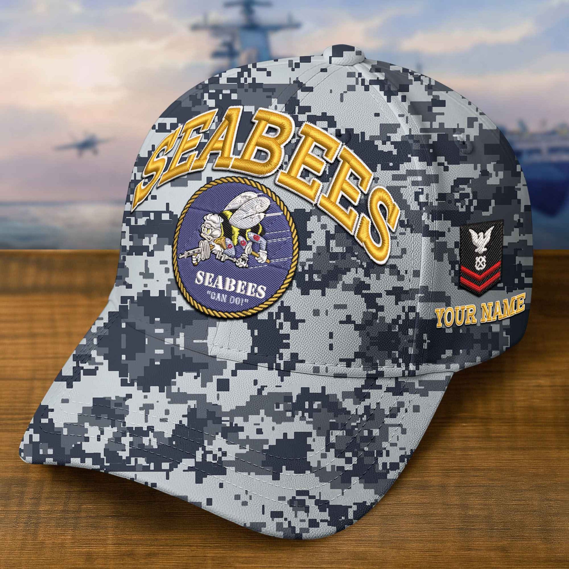 Premium Custom US Seabees Embroidered Hat VPVC309213, Gifts For Seabees Veteran, Gifts On Father's Day, Veterans Day.