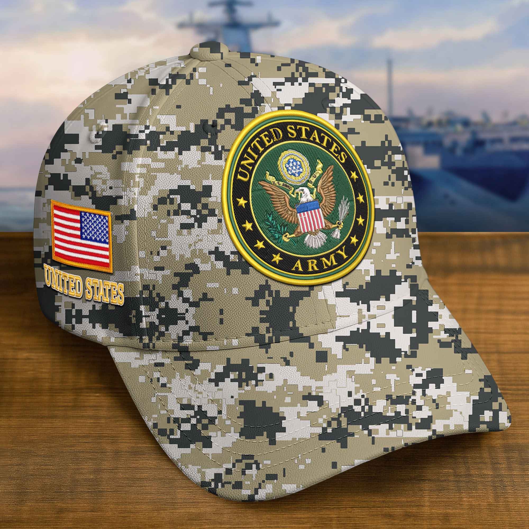 Premium US Army Embroidered Hat VPVC309301, Custom Name & Rank, Gifts For Army Veteran, Gifts On Father's Day, Veterans Day.