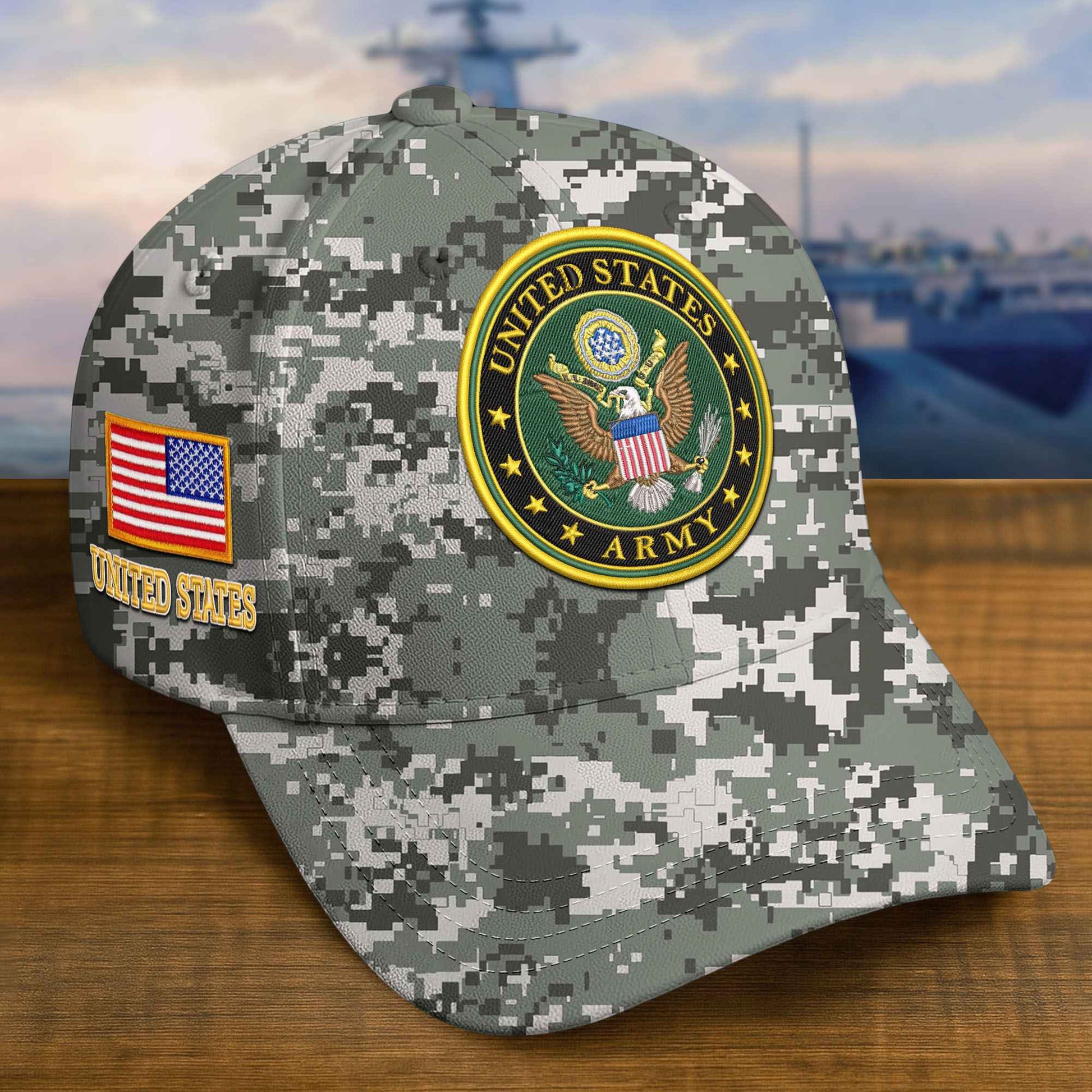 Premium US Army Embroidered Hat VPVC309302, Custom Name & Rank, Gifts For Army Veteran, Gifts On Father's Day, Veterans Day.