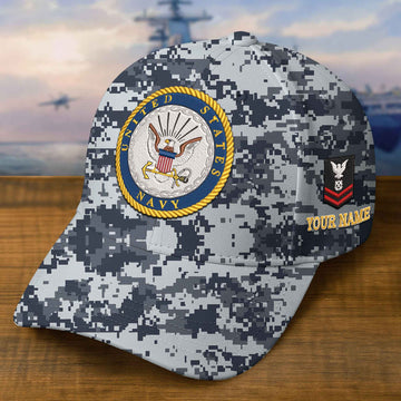 Premium Custom US Navy Embroidered Hat VPVC309304, Gifts For Navy Veteran, Gifts On Father's Day, Veterans Day.