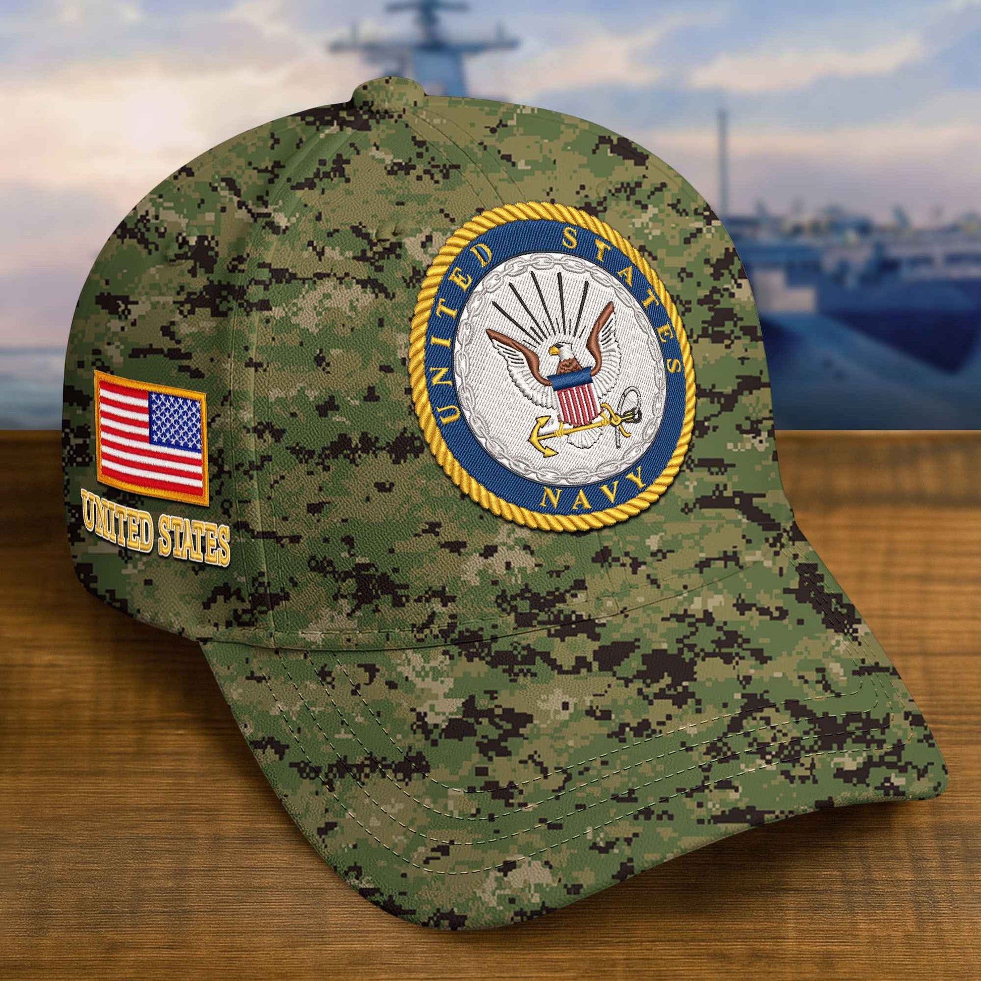Premium Custom US Navy Embroidered Hat VPVC309305, Gifts For Navy Veteran, Gifts On Father's Day, Veterans Day.