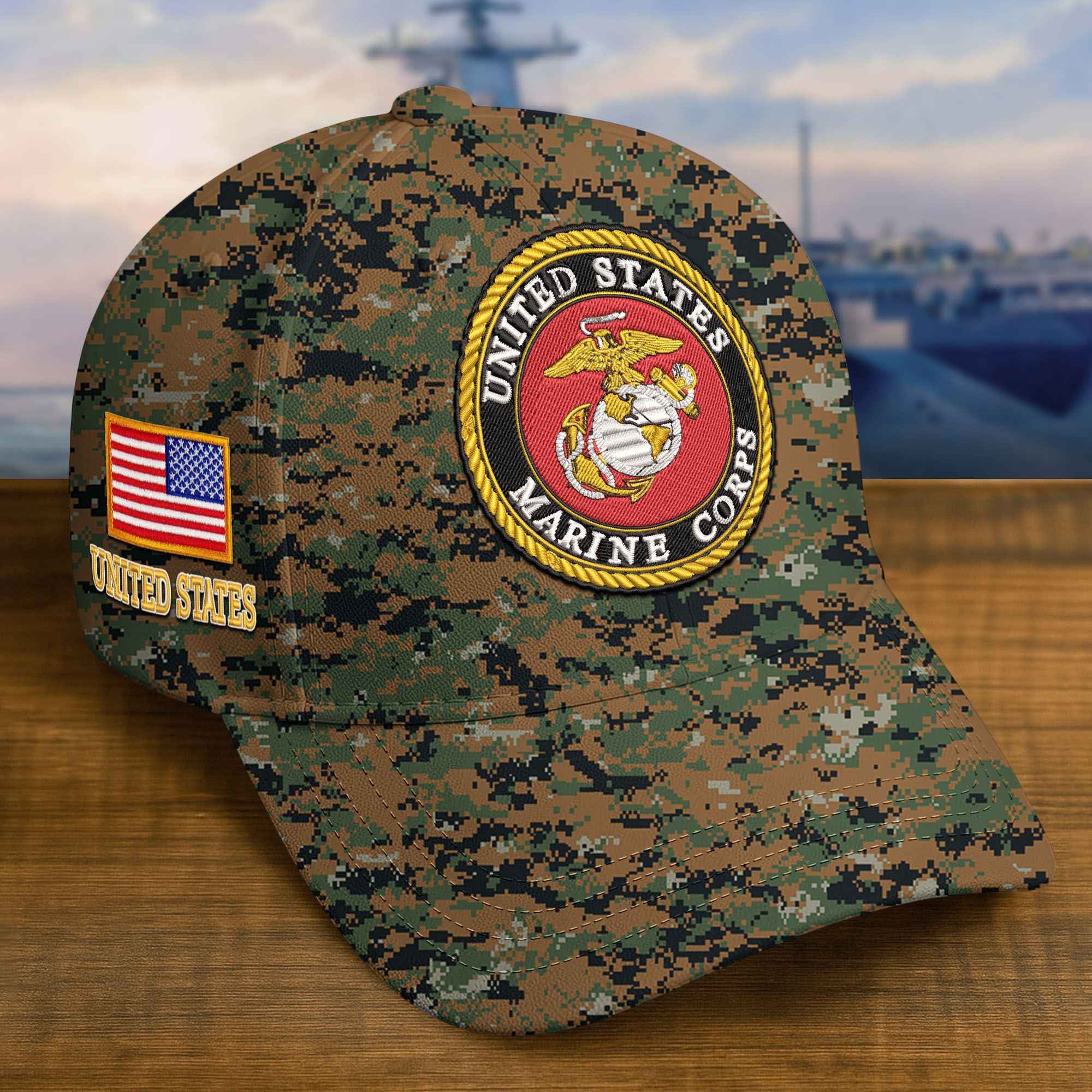 Premium Custom USMC Embroidered Hat VPVC309306, Gifts For Marine Veteran, Gifts On Father's Day, Veterans Day.