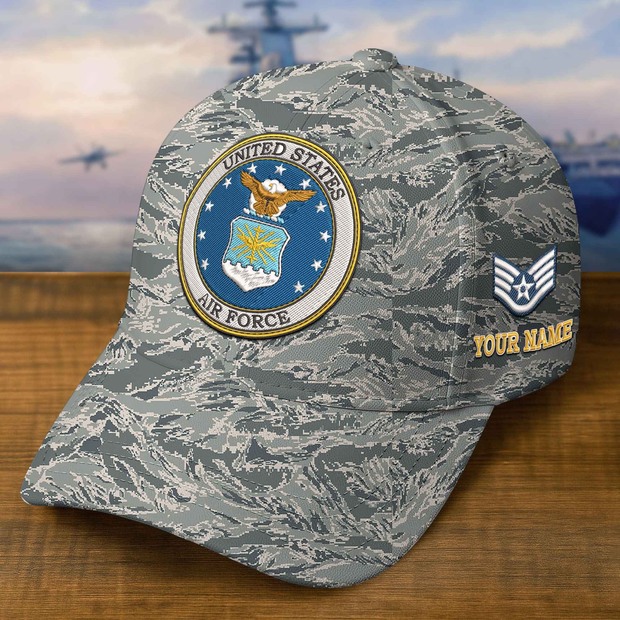 Premium Custom USAF Embroidered Hat VPVC309308, Gifts For Air Force Veteran, Gifts On Father's Day, Veterans Day.