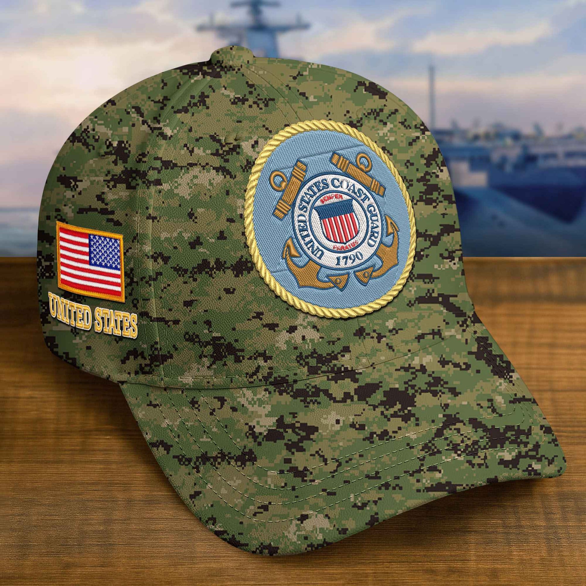 Premium Custom USCG Embroidered Hat VPVC309309, Gifts For Coast Guard Veteran, Gifts On Father's Day, Veterans Day.