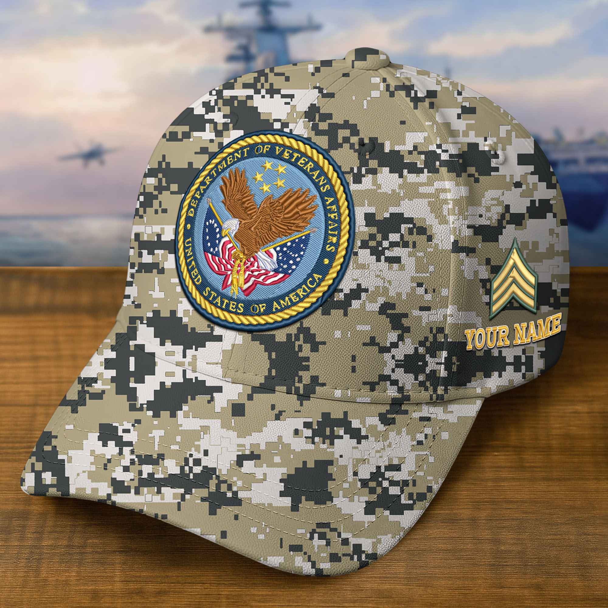 Premium Custom US Veteran Embroidered Hat VPVC309310, Gifts For US Veteran, Gifts On Father's Day, Veterans Day.
