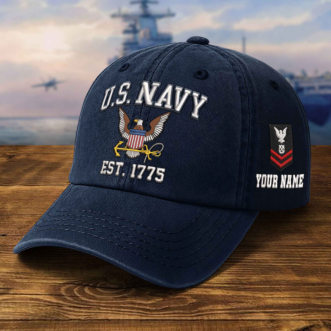 Premium Custom US Navy Embroidered Hat VPVC309502, Gifts For Navy Veteran, Gifts On Father's Day, Veterans Day.