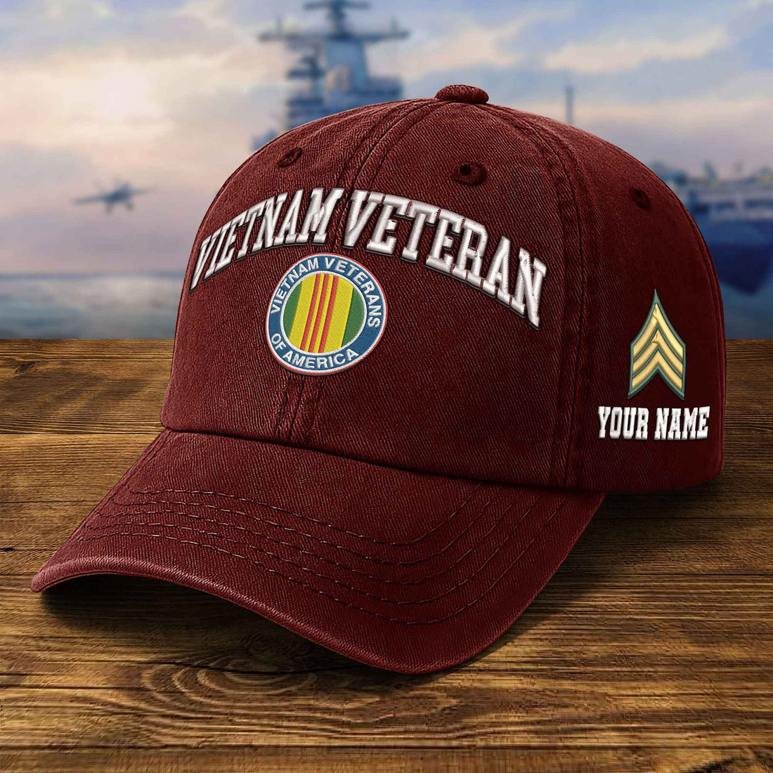 Premium Custom Vietnam Veteran Embroidered Hat VPVC309507, Gifts For Vietnam Veteran, Gifts On Father's Day, Veterans Day.