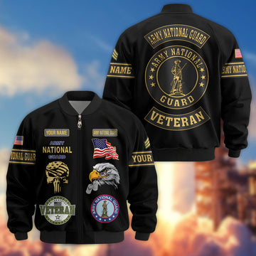 Premium Custom US Army National Guard Veteran Bomber Jacket VPVC802308, Gifts For Army National Guard Veteran, Gifts On Father's Day, Veterans Day.