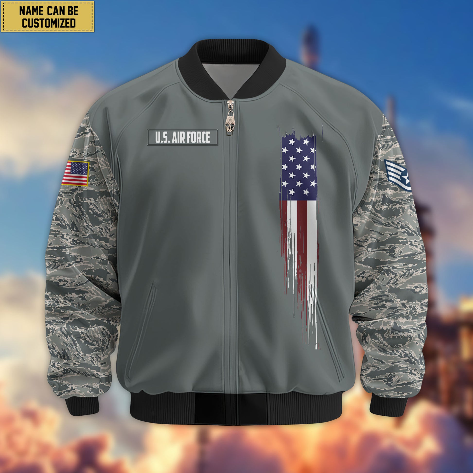 Premium Custom USAF Veteran Bomber Jacket VPVC802604, Gifts For US Air Force Veteran, Gifts On Father's Day, Veterans Day.
