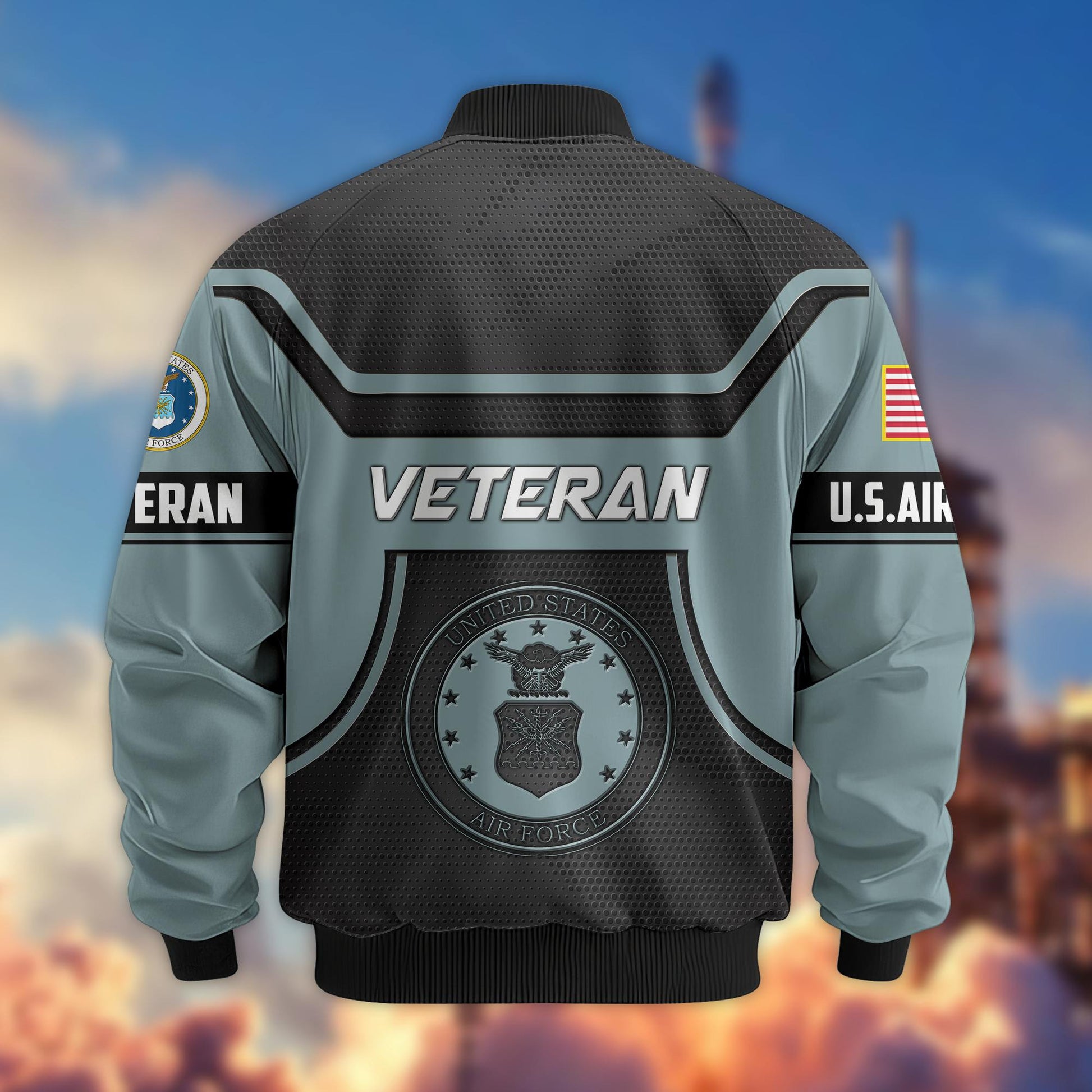 Premium US Veterans Bomber Jacket BPHN120811, Gifts For US Veterans, Gifts On Father's Day, Veterans Day.