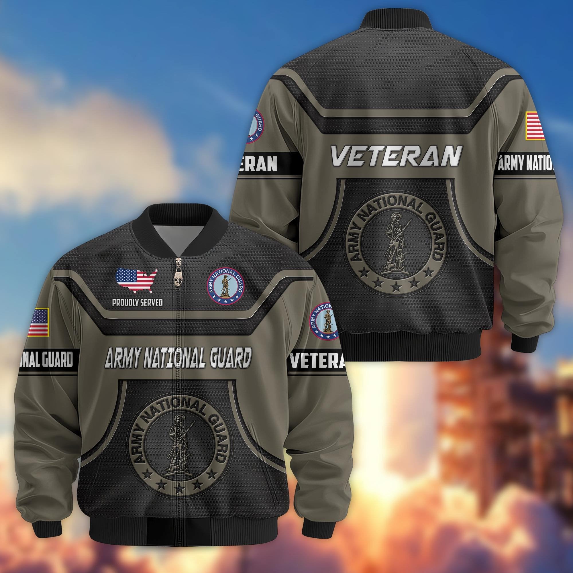 Premium US Veterans Bomber Jacket BPHN120811, Gifts For US Veterans, Gifts On Father's Day, Veterans Day.