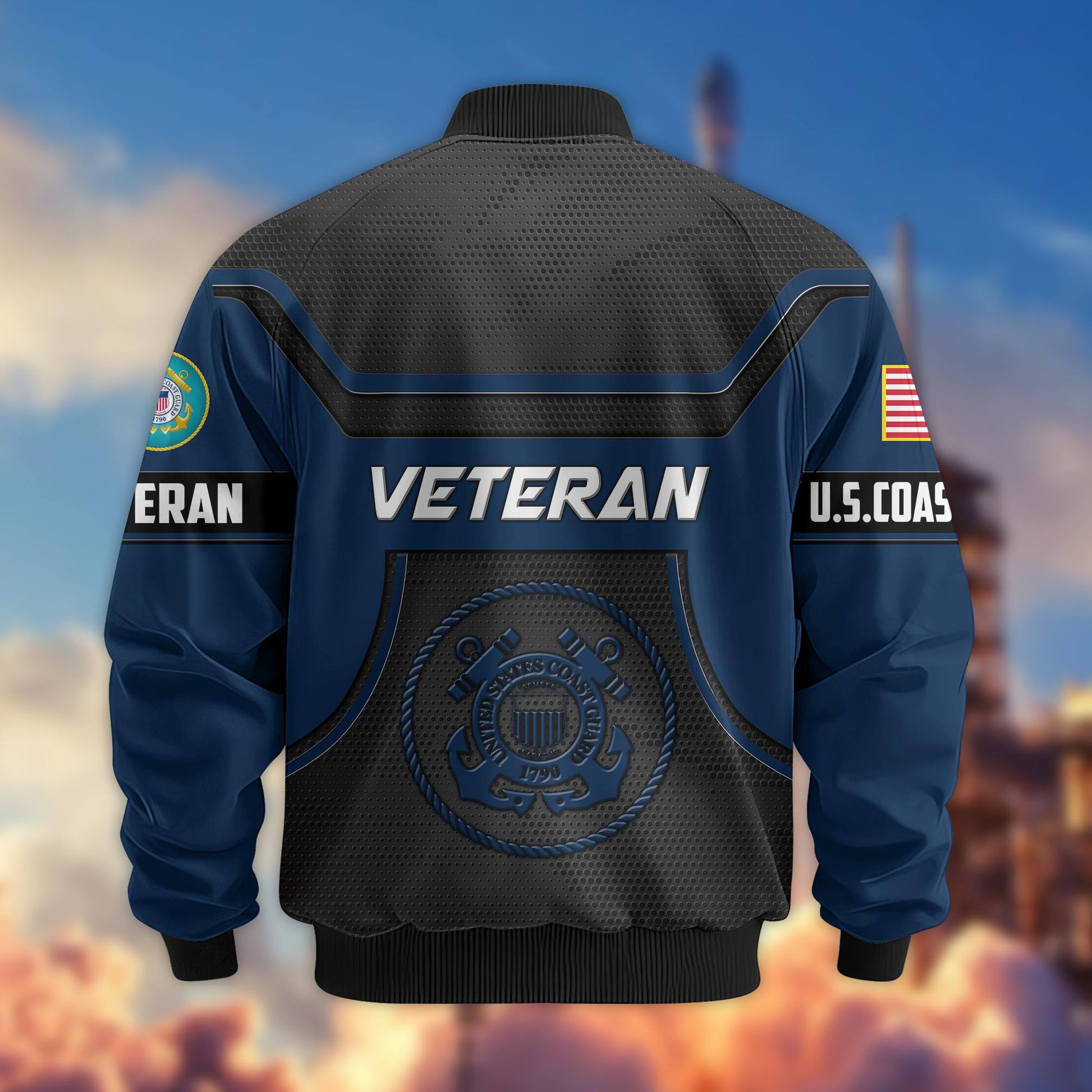 Premium US Veterans Bomber Jacket BPHN120811, Gifts For US Veterans, Gifts On Father's Day, Veterans Day.
