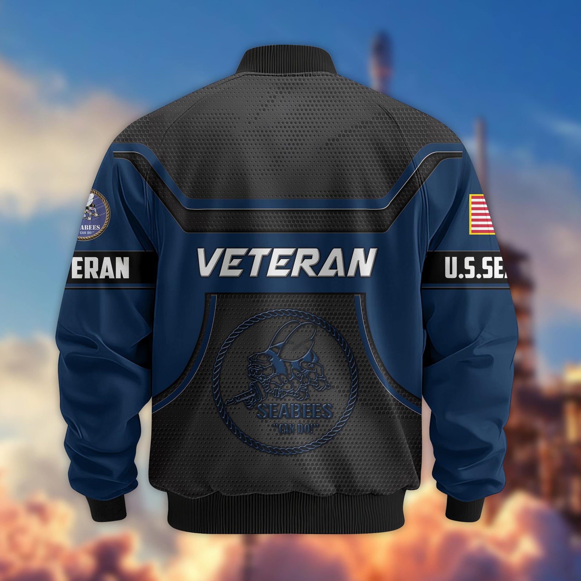 Premium US Veterans Bomber Jacket BPHN120811, Gifts For US Veterans, Gifts On Father's Day, Veterans Day.