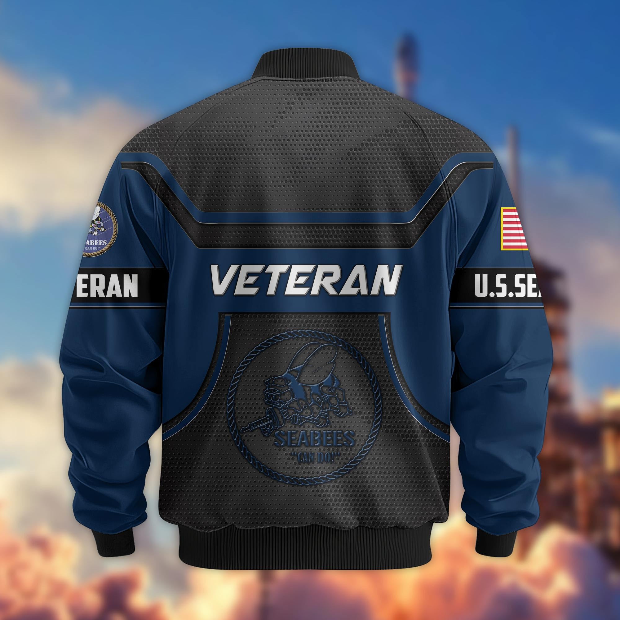 Premium US Veterans Bomber Jacket BPHN120811, Gifts For US Veterans, Gifts On Father's Day, Veterans Day.