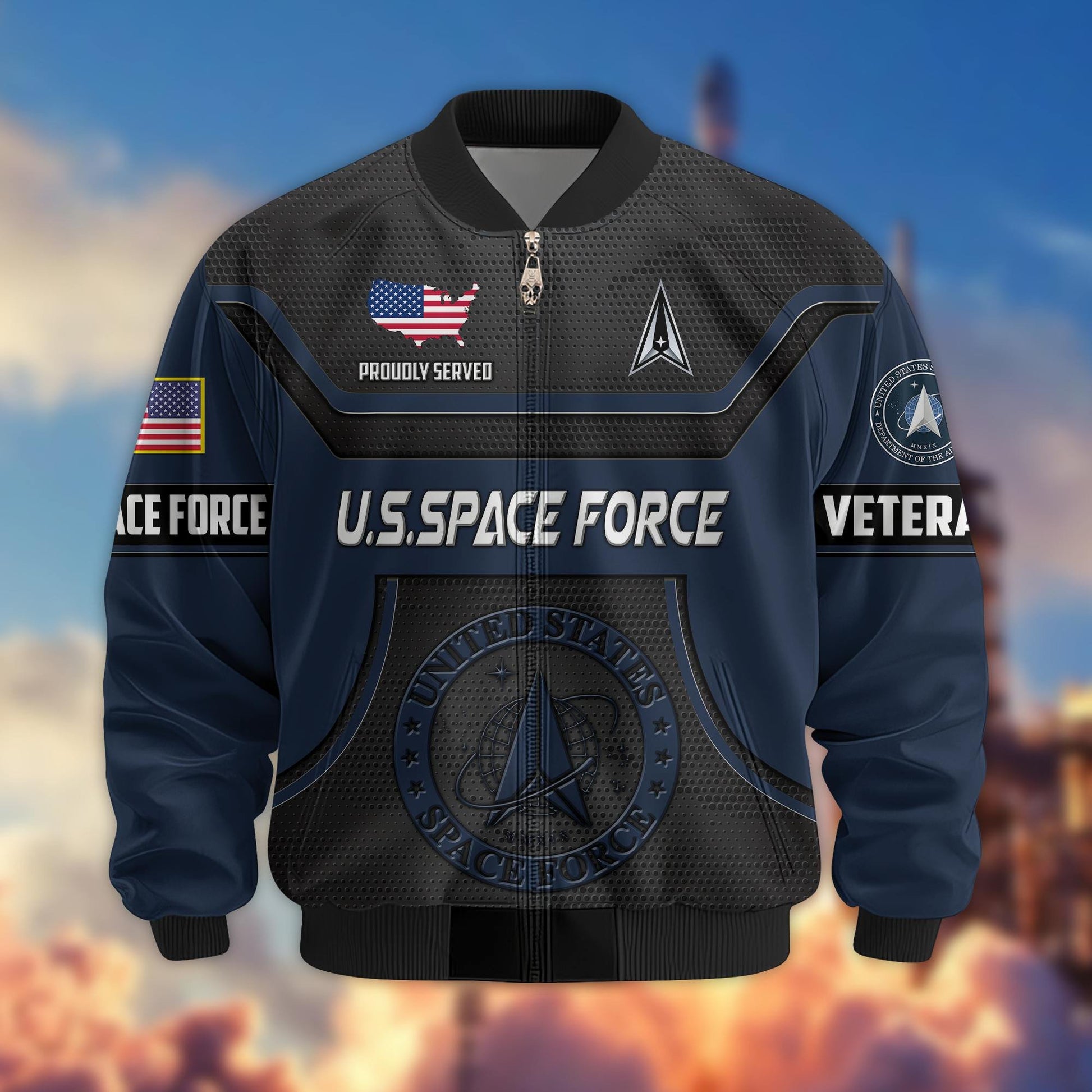 Premium US Veterans Bomber Jacket BPHN120811, Gifts For US Veterans, Gifts On Father's Day, Veterans Day.