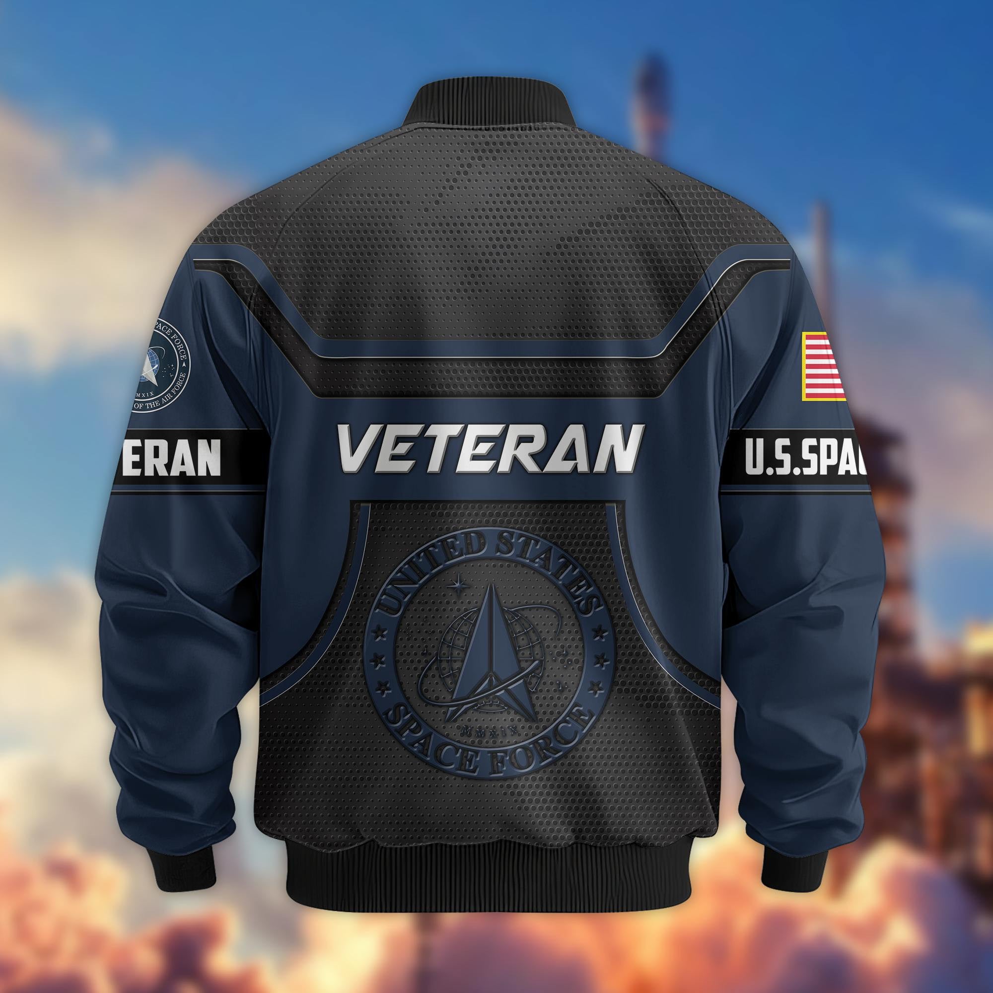 Premium US Veterans Bomber Jacket BPHN120811, Gifts For US Veterans, Gifts On Father's Day, Veterans Day.