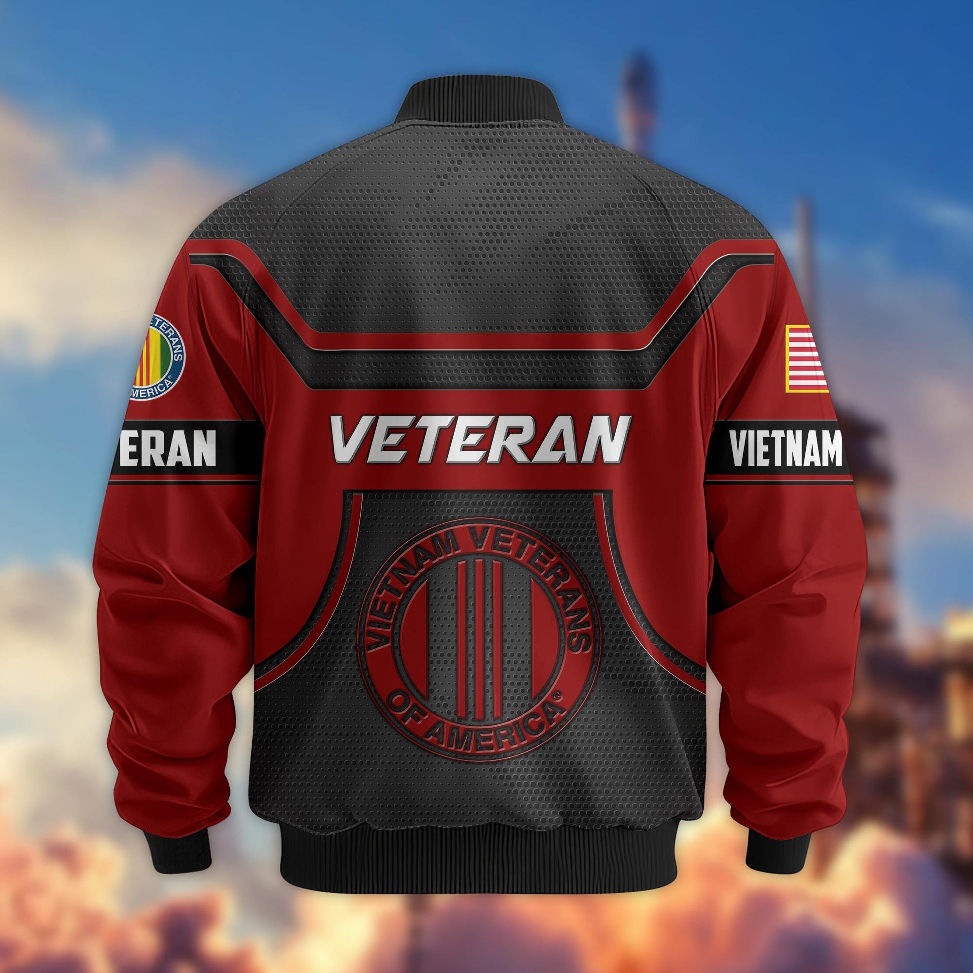 Premium US Veterans Bomber Jacket BPHN120811, Gifts For US Veterans, Gifts On Father's Day, Veterans Day.