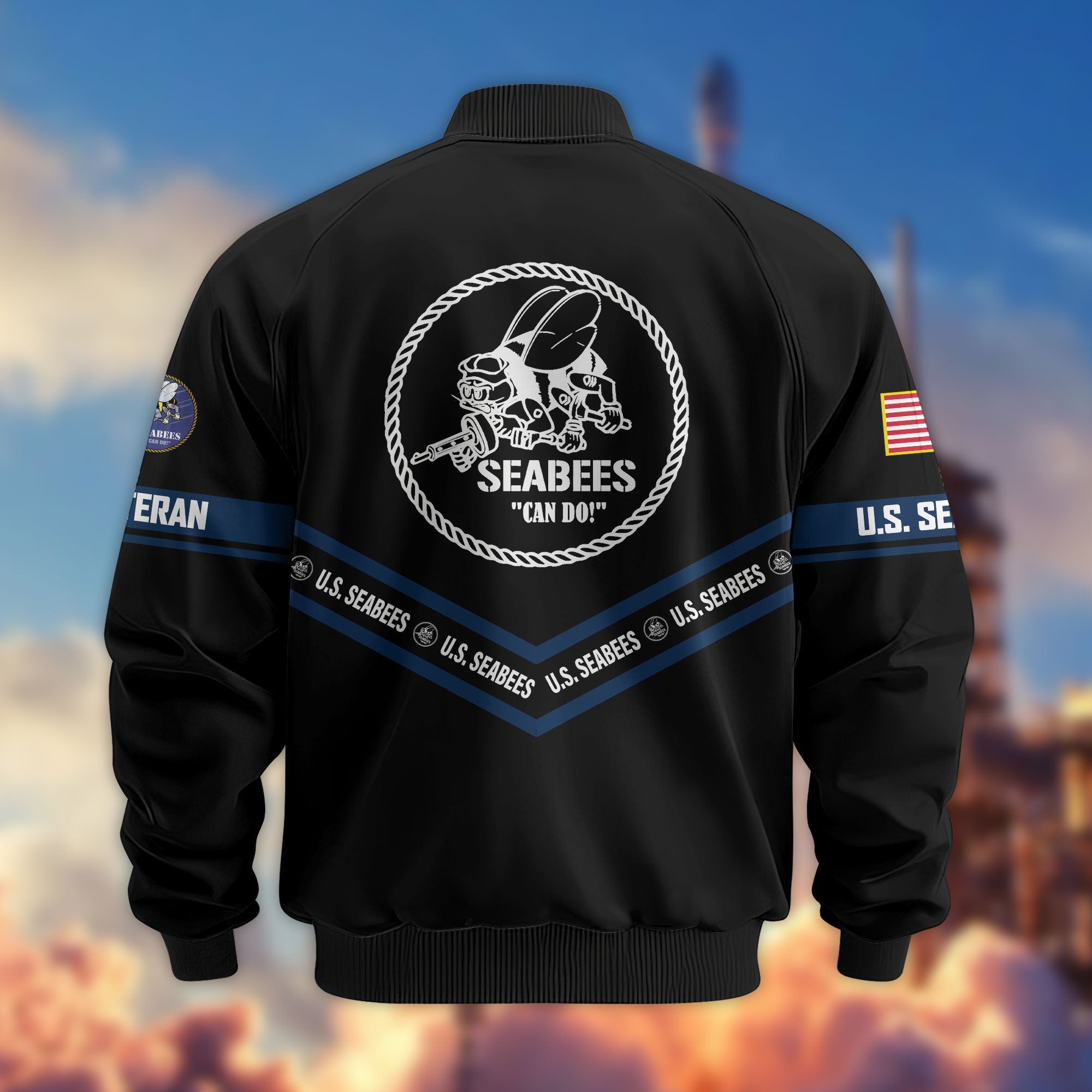 Premium US Veterans Bomber Jacket ATTN240821, Gifts For US Veterans, Gifts On Father's Day, Veterans Day.