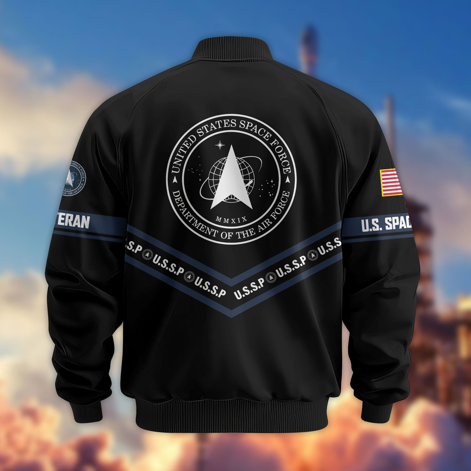 Premium US Veterans Bomber Jacket ATTN240821, Gifts For US Veterans, Gifts On Father's Day, Veterans Day.