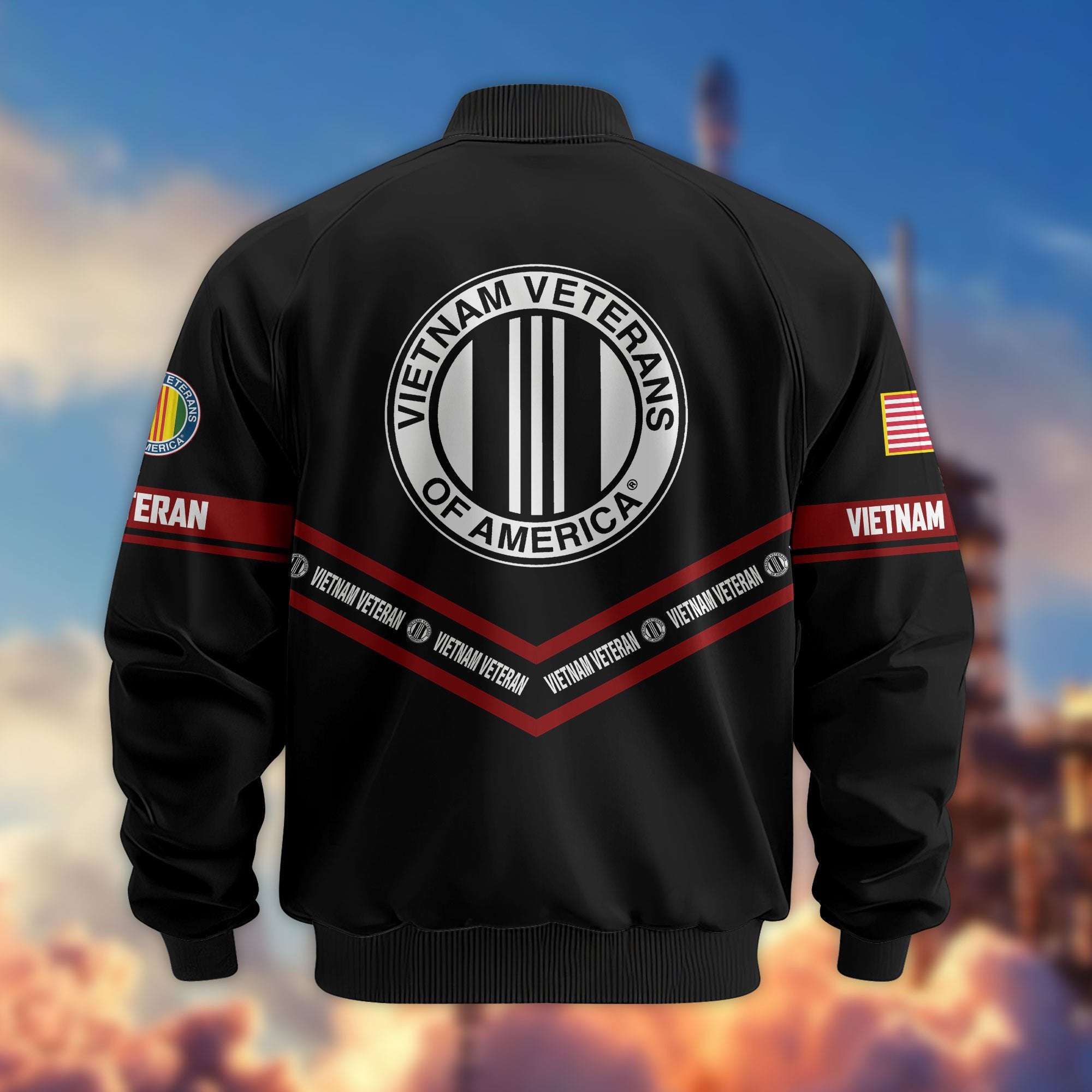 Premium US Veterans Bomber Jacket ATTN240821, Gifts For US Veterans, Gifts On Father's Day, Veterans Day.