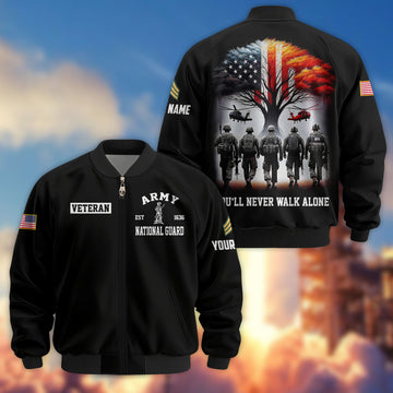Premium Custom US Army National Guard Veteran Bomber Jacket VPVC802908, Gifts For Army National Guard Veteran, Gifts On Father's Day, Veterans Day.