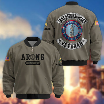 Premium Custom US Army National Guard Veteran Bomber Jacket VPVC803208, Gifts For Army National Guard Veteran, Gifts On Father's Day, Veterans Day.