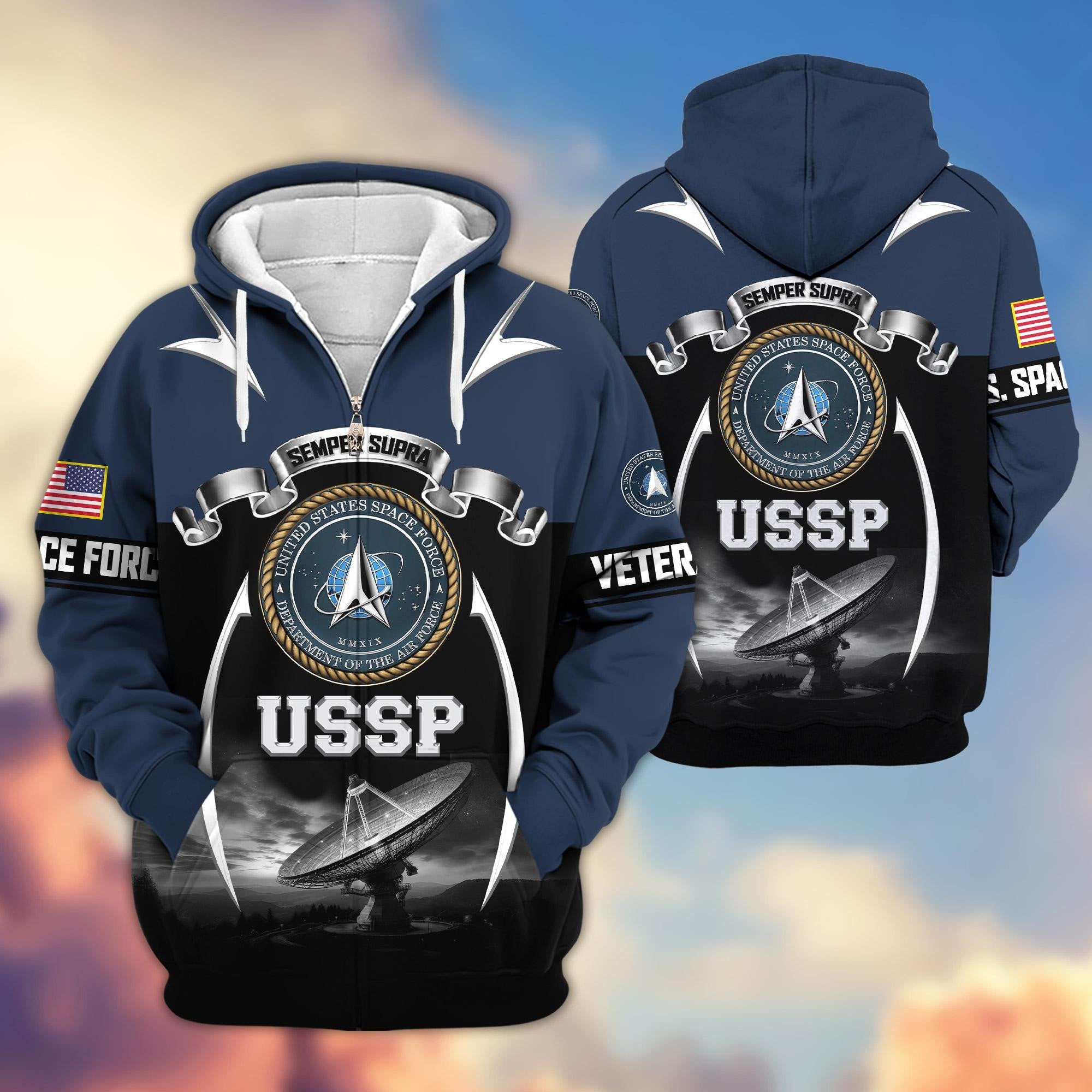 Premium US Veterans Zip Hoodie ATTN150821, Gifts For US Veterans, Gifts On Father's Day, Veterans Day.