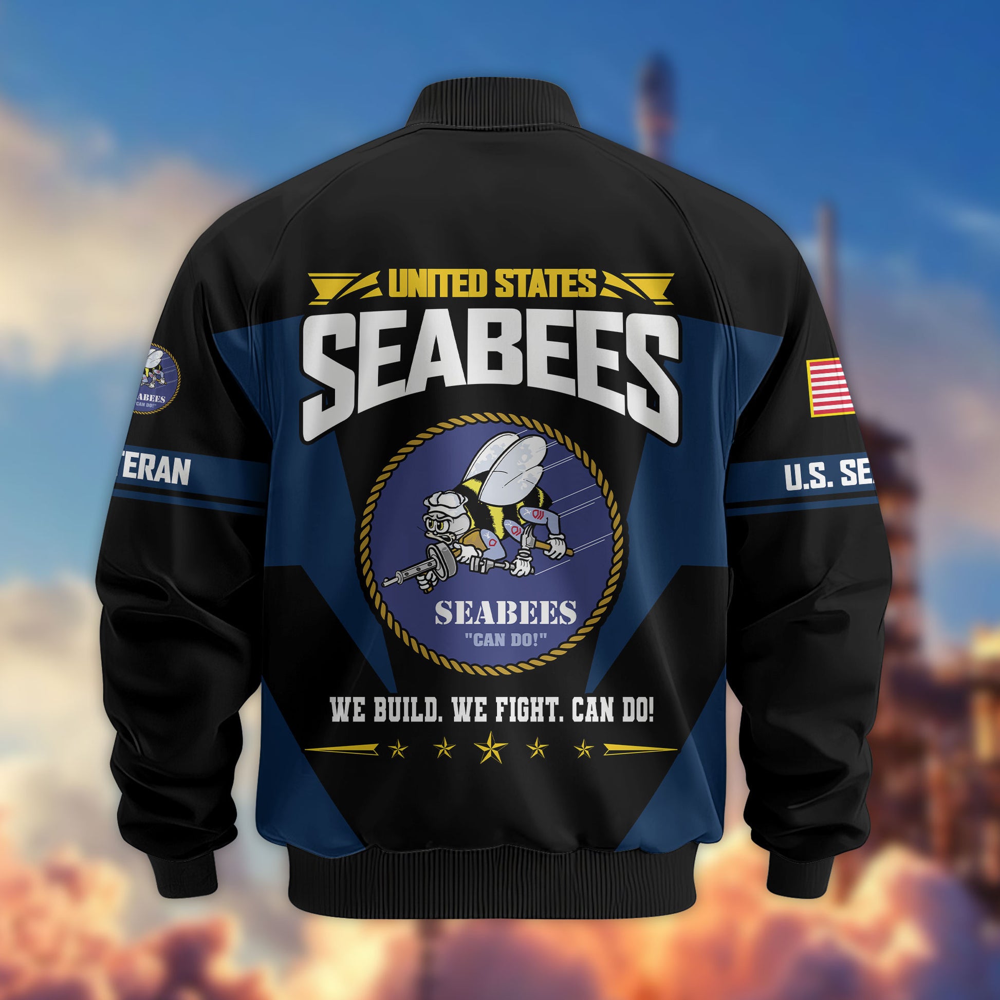 Premium US Veterans Bomber Jacket ATTN250821, Gifts For US Veterans, Gifts On Father's Day, Veterans Day.