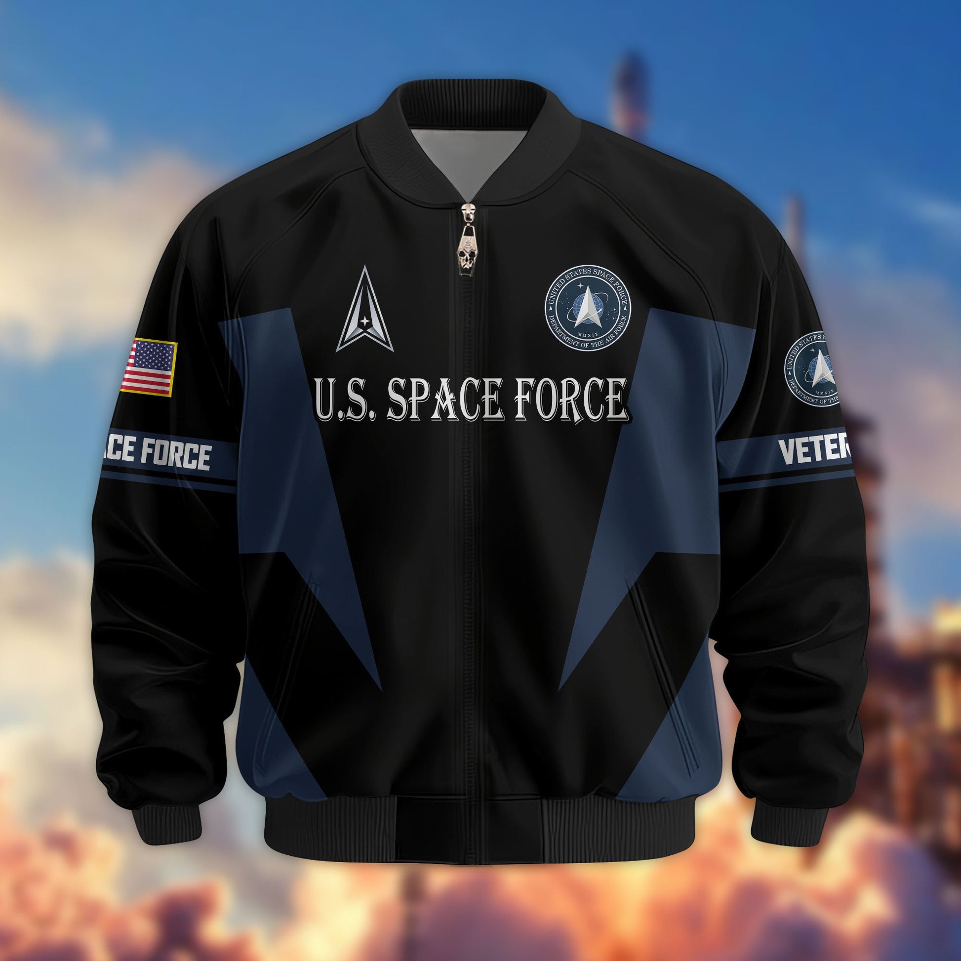 Premium US Veterans Bomber Jacket ATTN250821, Gifts For US Veterans, Gifts On Father's Day, Veterans Day.
