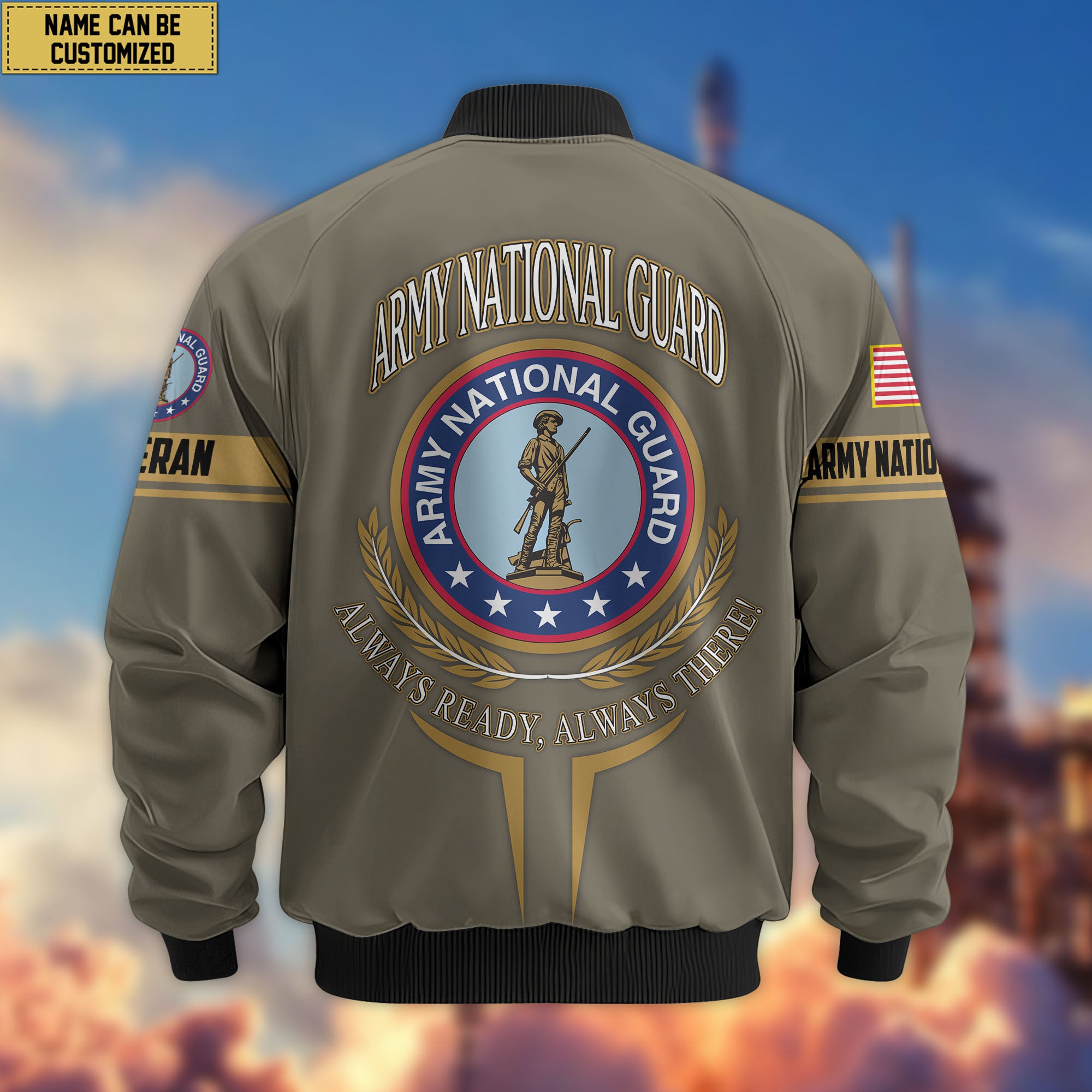 Premium Custom US Veterans Bomber Jacket CPVC080901, Gifts For US Veterans, Gifts On Father's Day, Veterans Day.