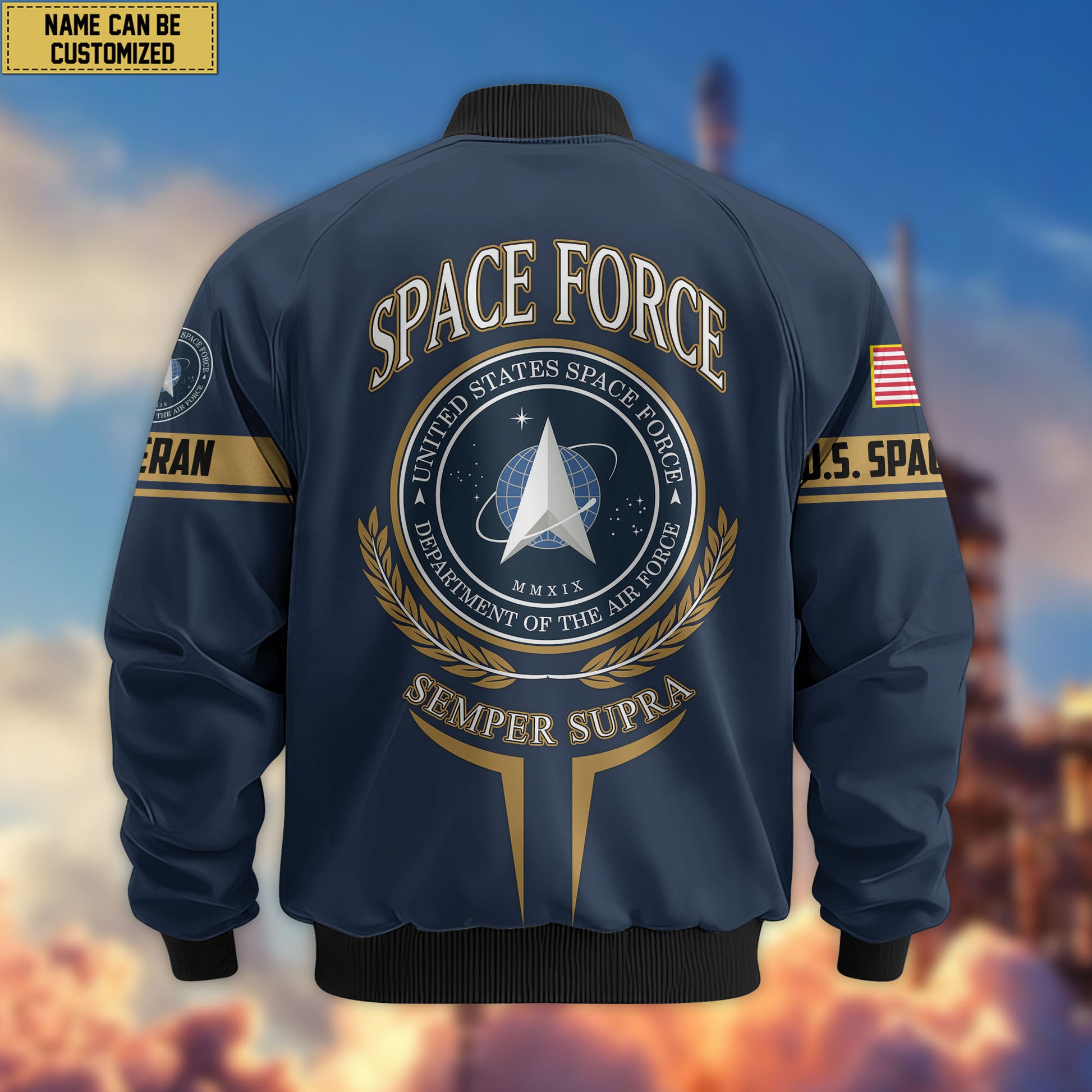 Premium Custom US Veterans Bomber Jacket CPVC080901, Gifts For US Veterans, Gifts On Father's Day, Veterans Day.