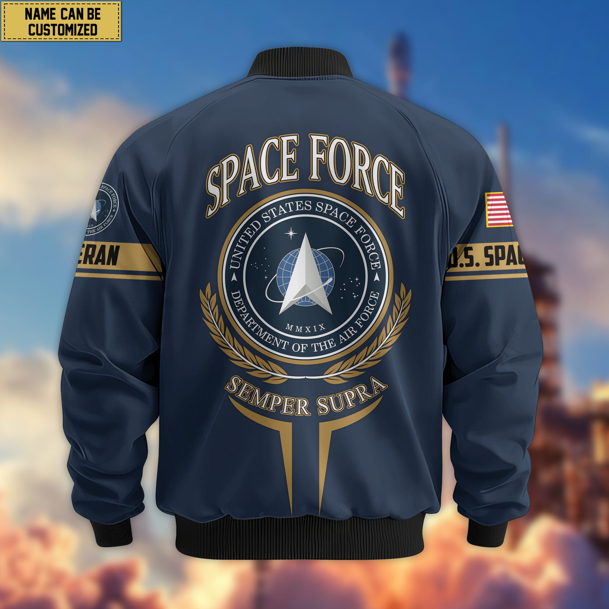 Premium Custom US Veterans Bomber Jacket CPVC080901, Gifts For US Veterans, Gifts On Father's Day, Veterans Day.