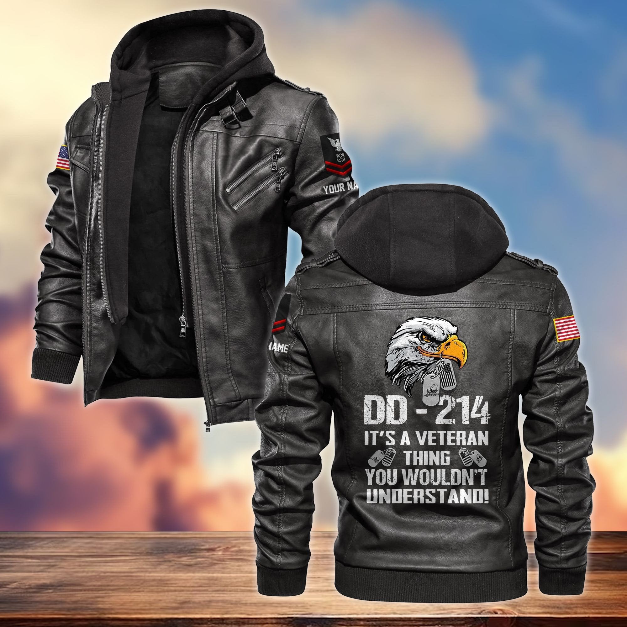 Premium Custom US Seabees Veteran Leather Jacket VPVC701409, Gifts For Seabees Veteran, Gifts On Father's Day, Armed Forces Day, Veterans Day.