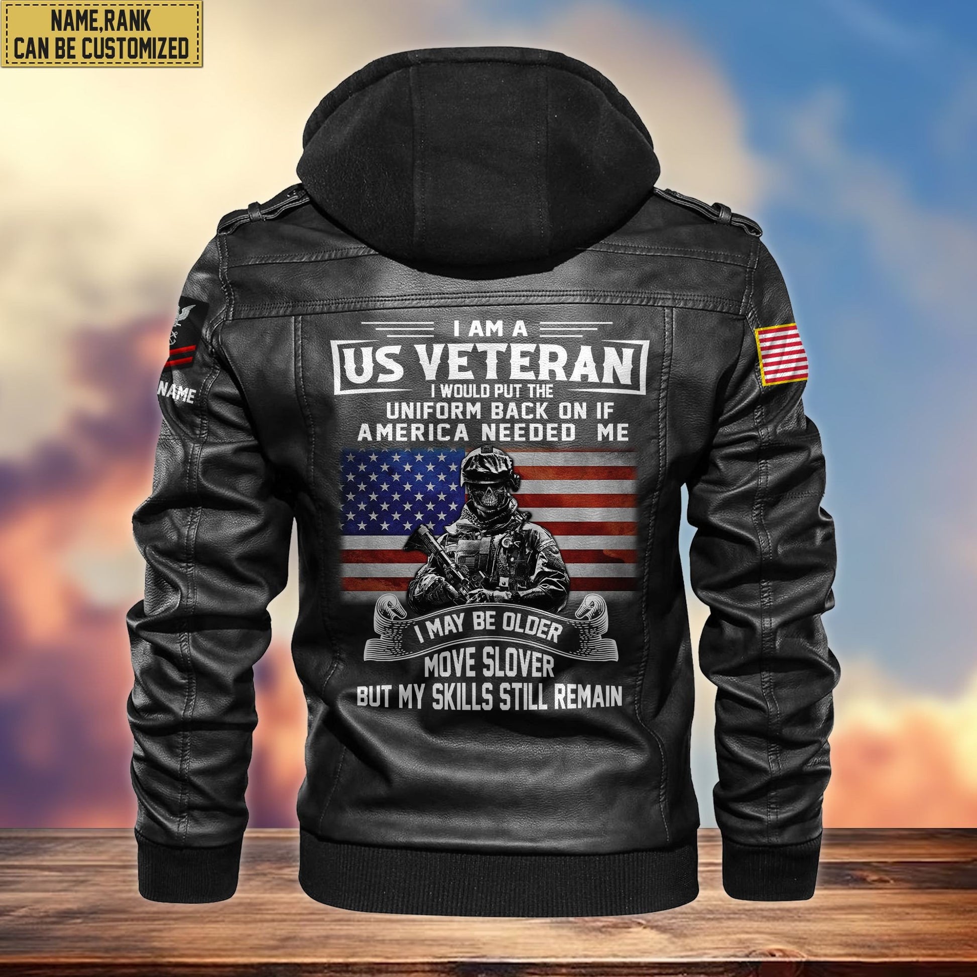 Premium Custom US Navy Veteran Leather Jacket VPVC701502, Gifts For Navy Veteran, Gifts On Father's Day, Armed Forces Day, Veterans Day.